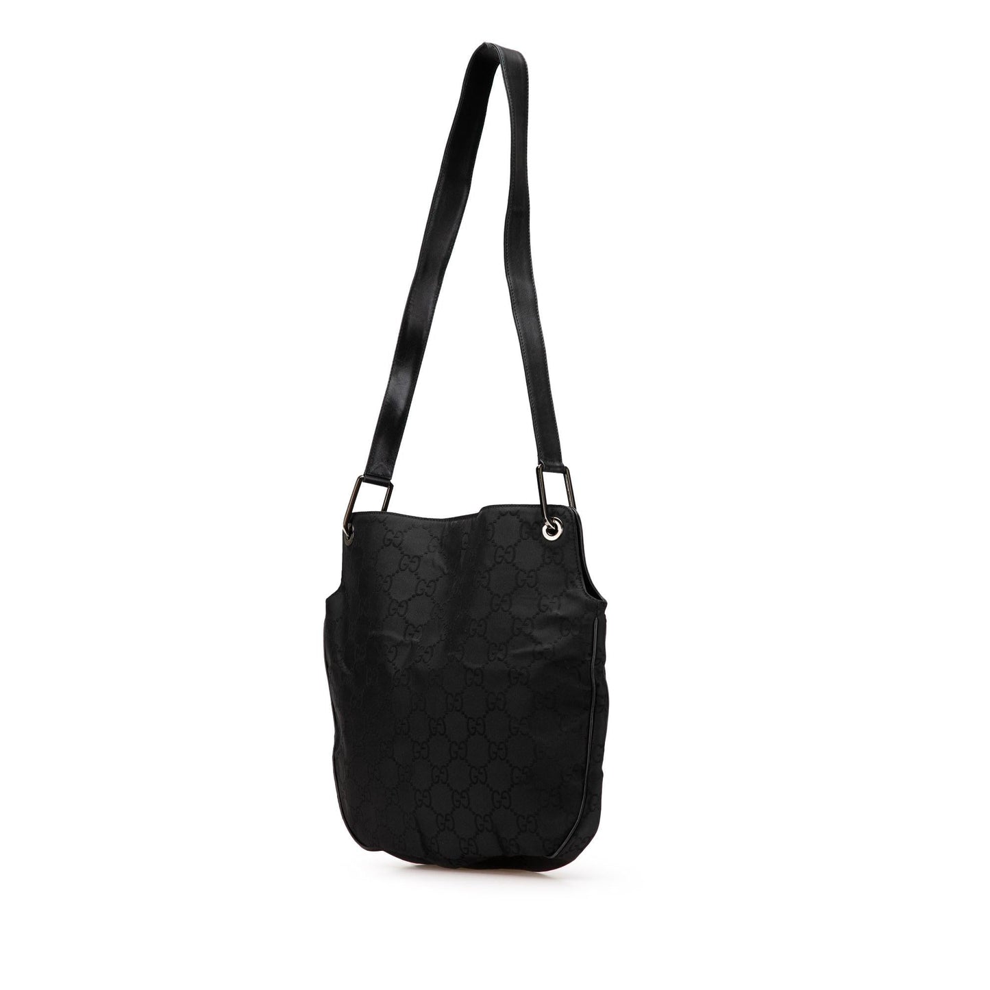 Gucci GG Leather Canvas Calf Black Shoulder Bag Bag 1