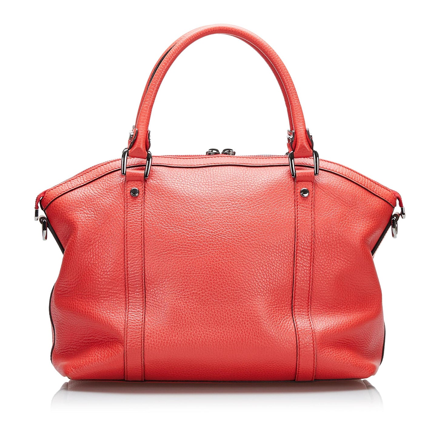 Gucci GG Charm Dome SHG-jqBZuV Leather Calf Red Satchel Bag