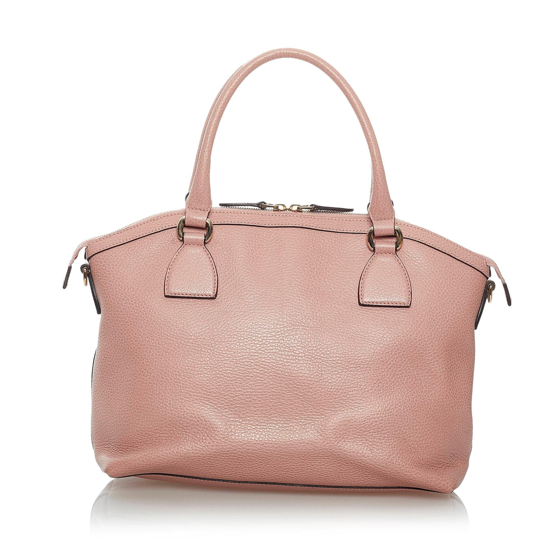 Gucci GG Charm Dome SHG Leather Calf Pink Satchel Bag Satchel Shg