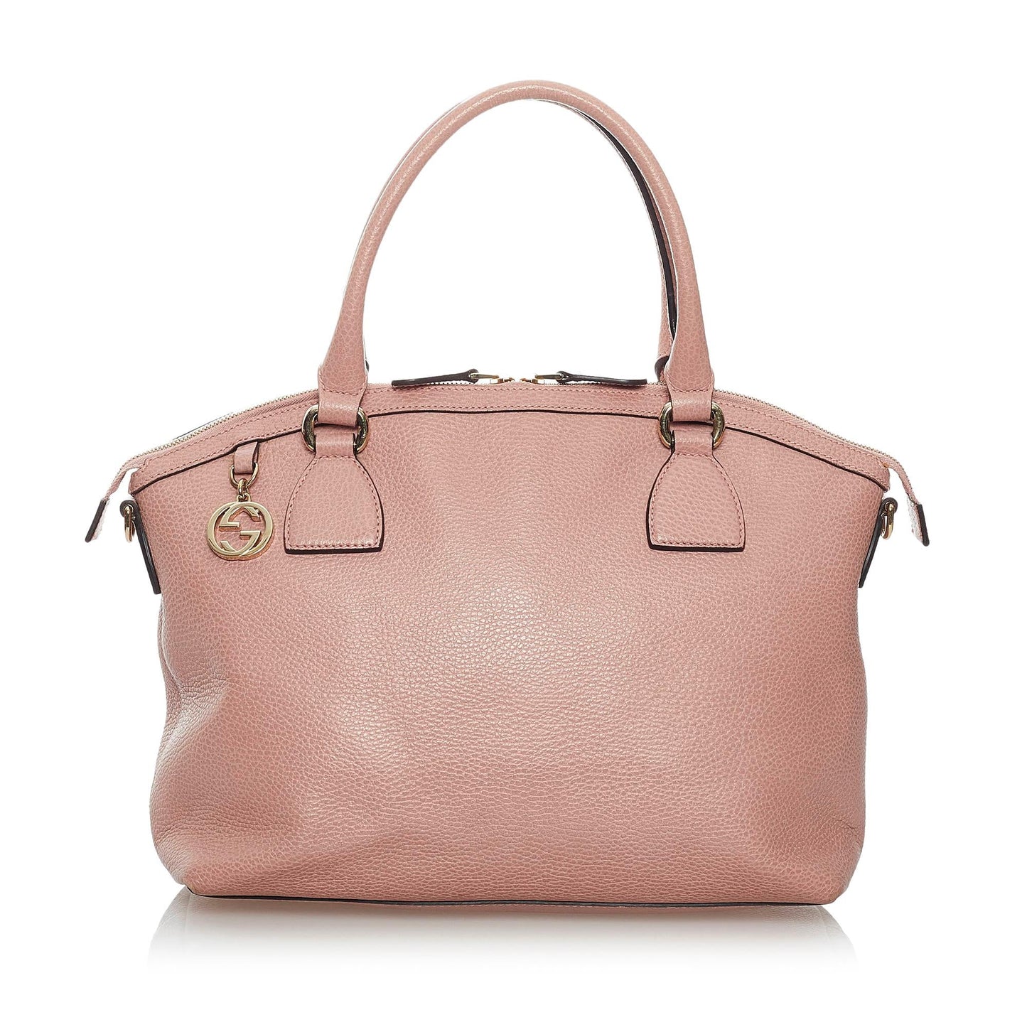 Gucci GG Charm Dome SHG Leather Calf Pink Satchel Bag Satchel Shg