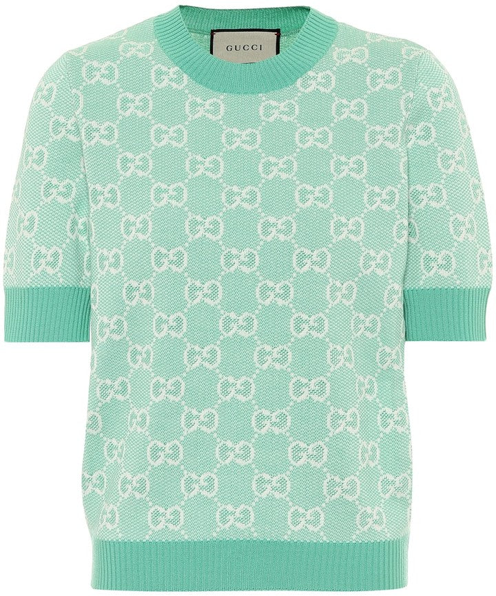 Gucci GG BLEND PIQUET TOP Wool Cotton Apparel
