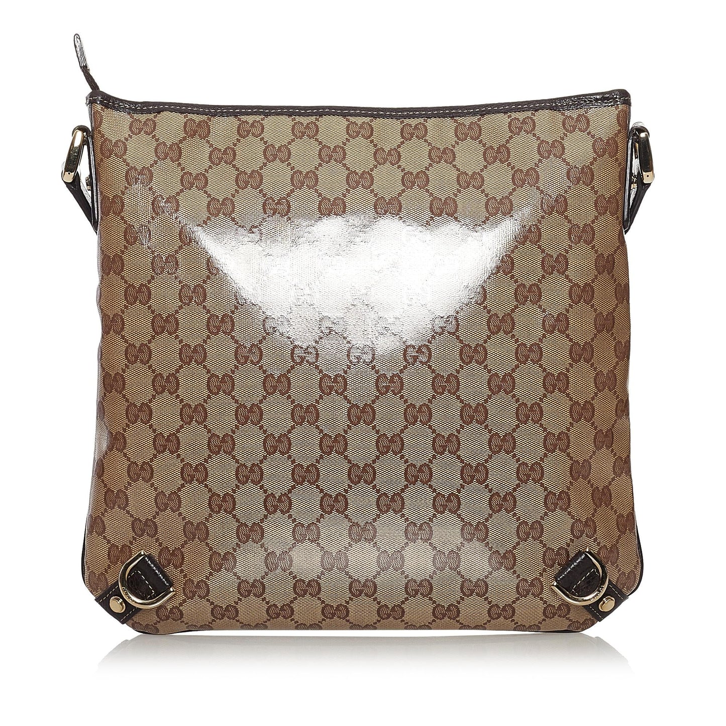 Gucci GG Crystal Abbey SHG Canvas Brown Crossbody Bag