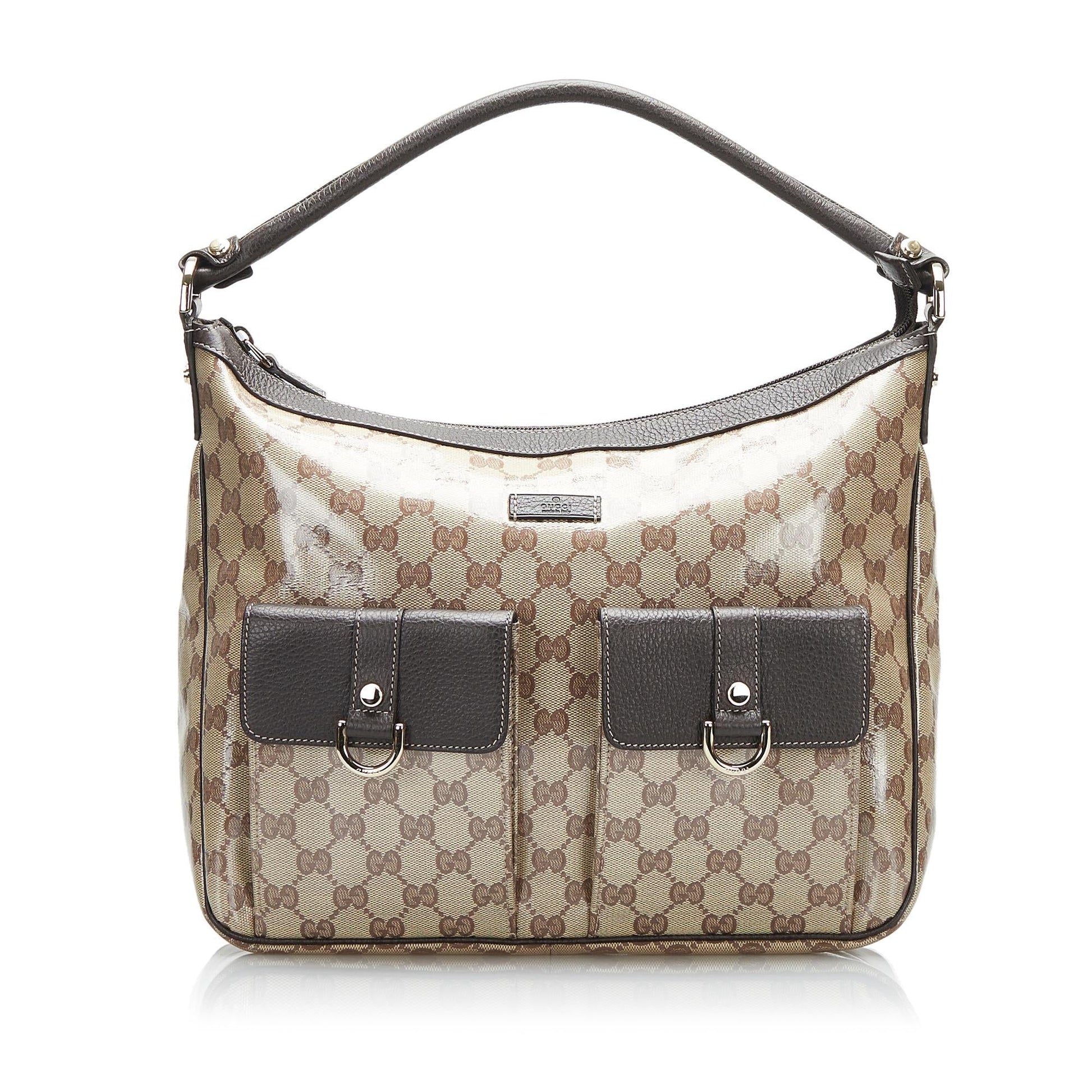 Gucci GG Crystal Abbey SHG-RbiUo2 Brown Shoulder Bag