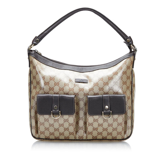 Gucci GG Crystal Abbey SHG-1Bif4d Brown Shoulder Bag
