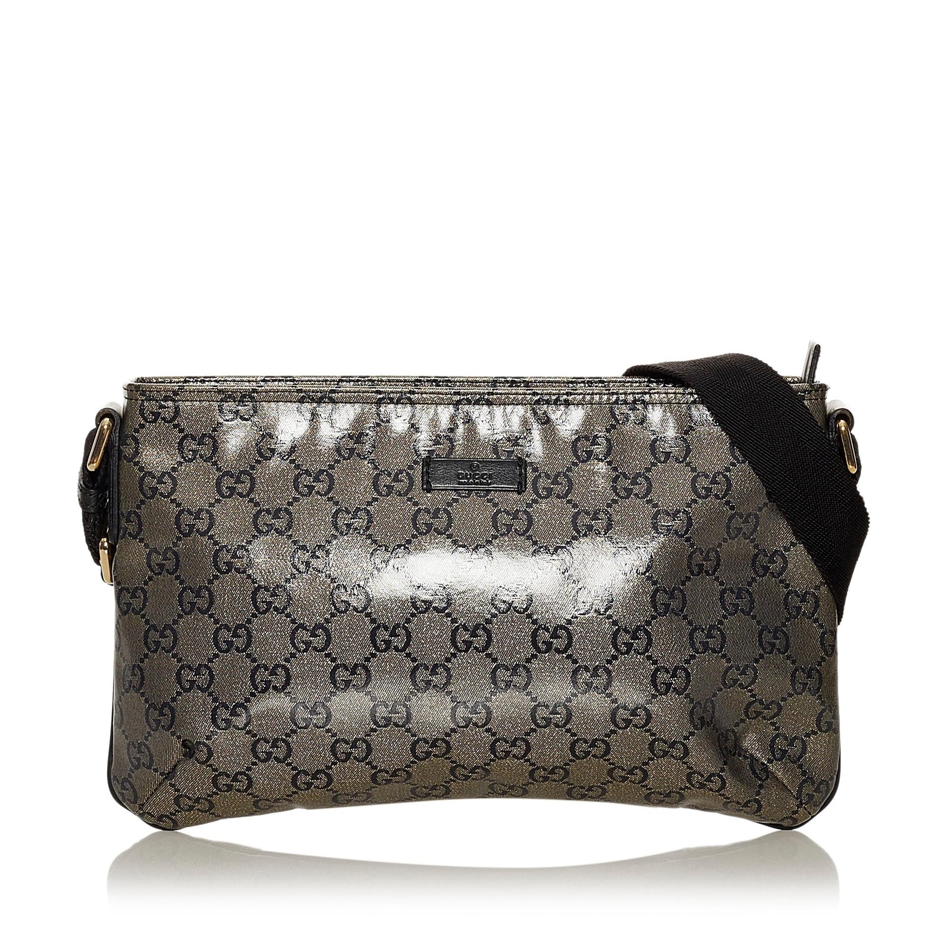 Gucci GG Crystal SHG Grey Crossbody Bag