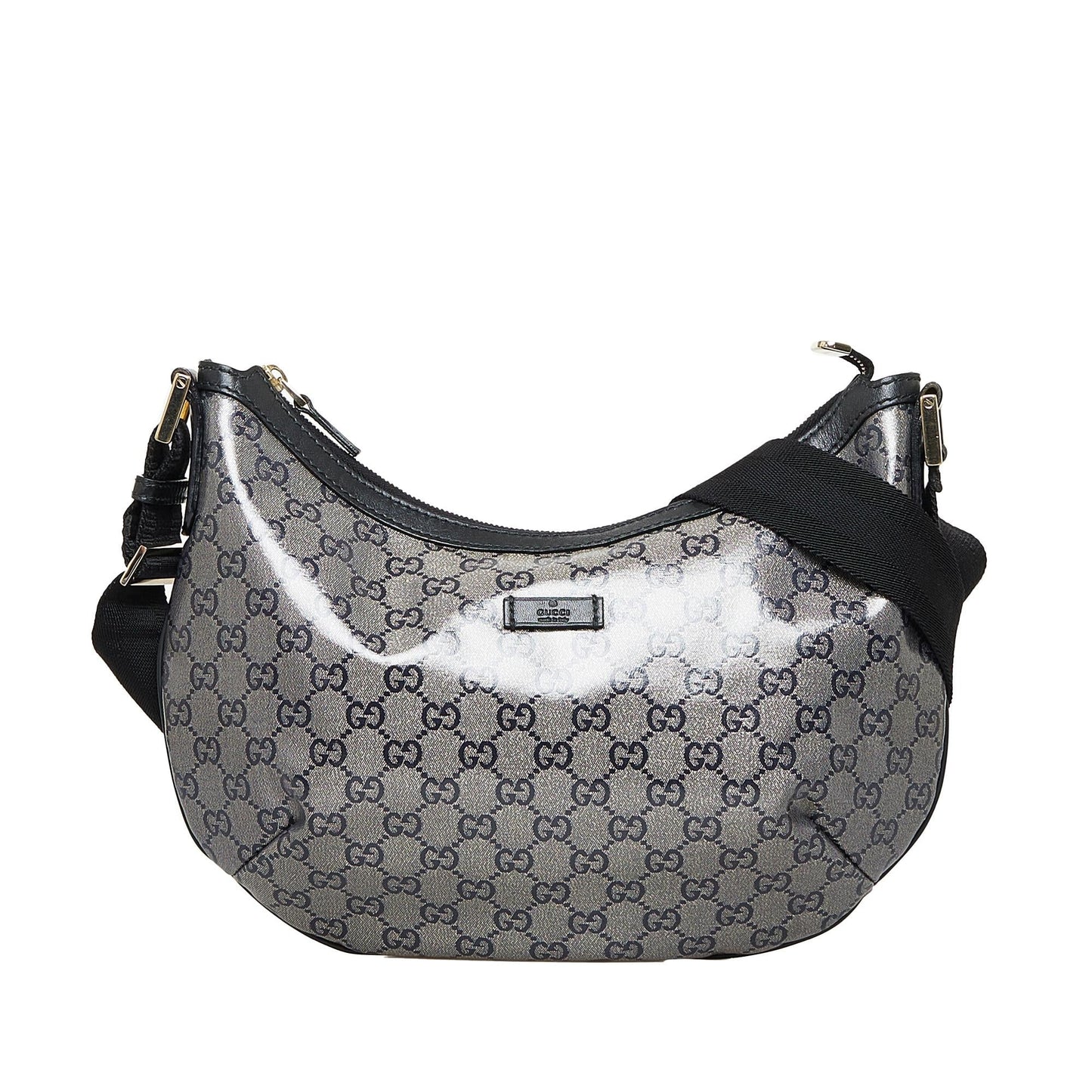 Gucci GG Crystal SHG-dFwtgh Canvas Grey Crossbody Bag