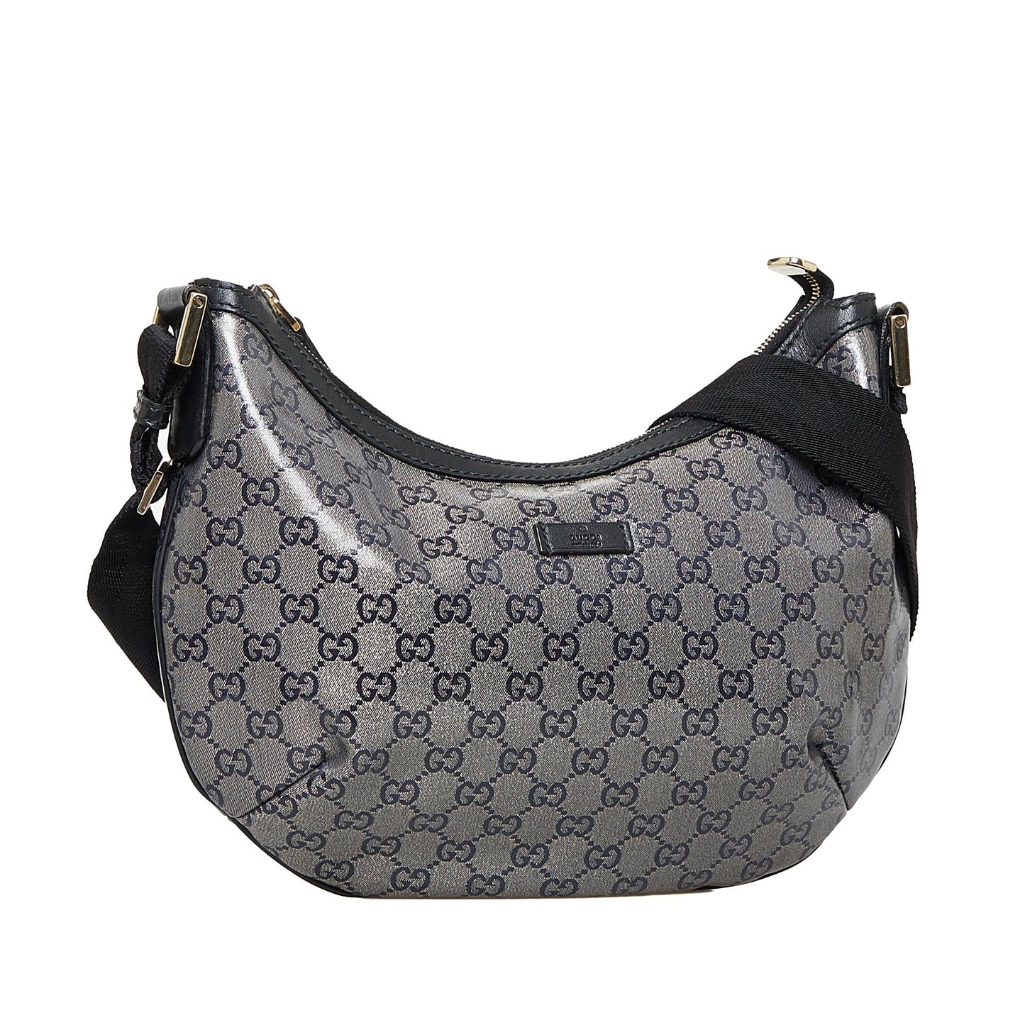 Gucci GG Crystal SHG-dFwtgh Canvas Grey Crossbody Bag