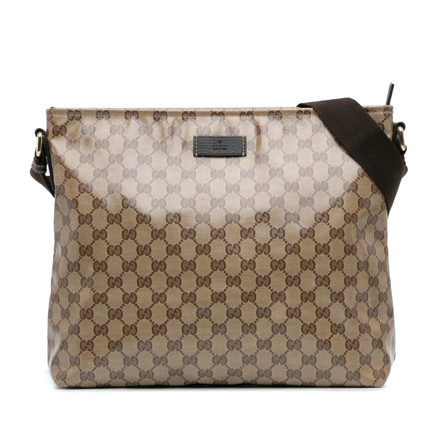Gucci GG Crystal SHG-tRni9w Canvas Brown Crossbody Bag