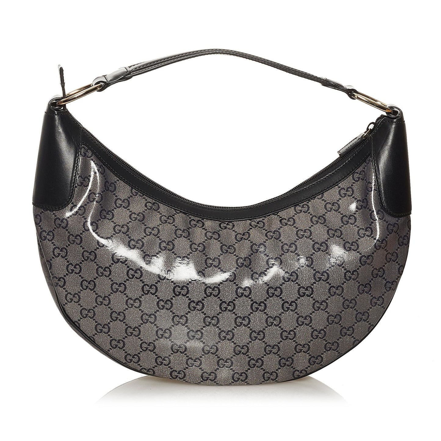 Gucci GG Crystal SHG Black Grey Shoulder Bag