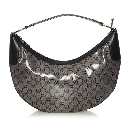 Gucci GG Crystal SHG Black Grey Shoulder Bag
