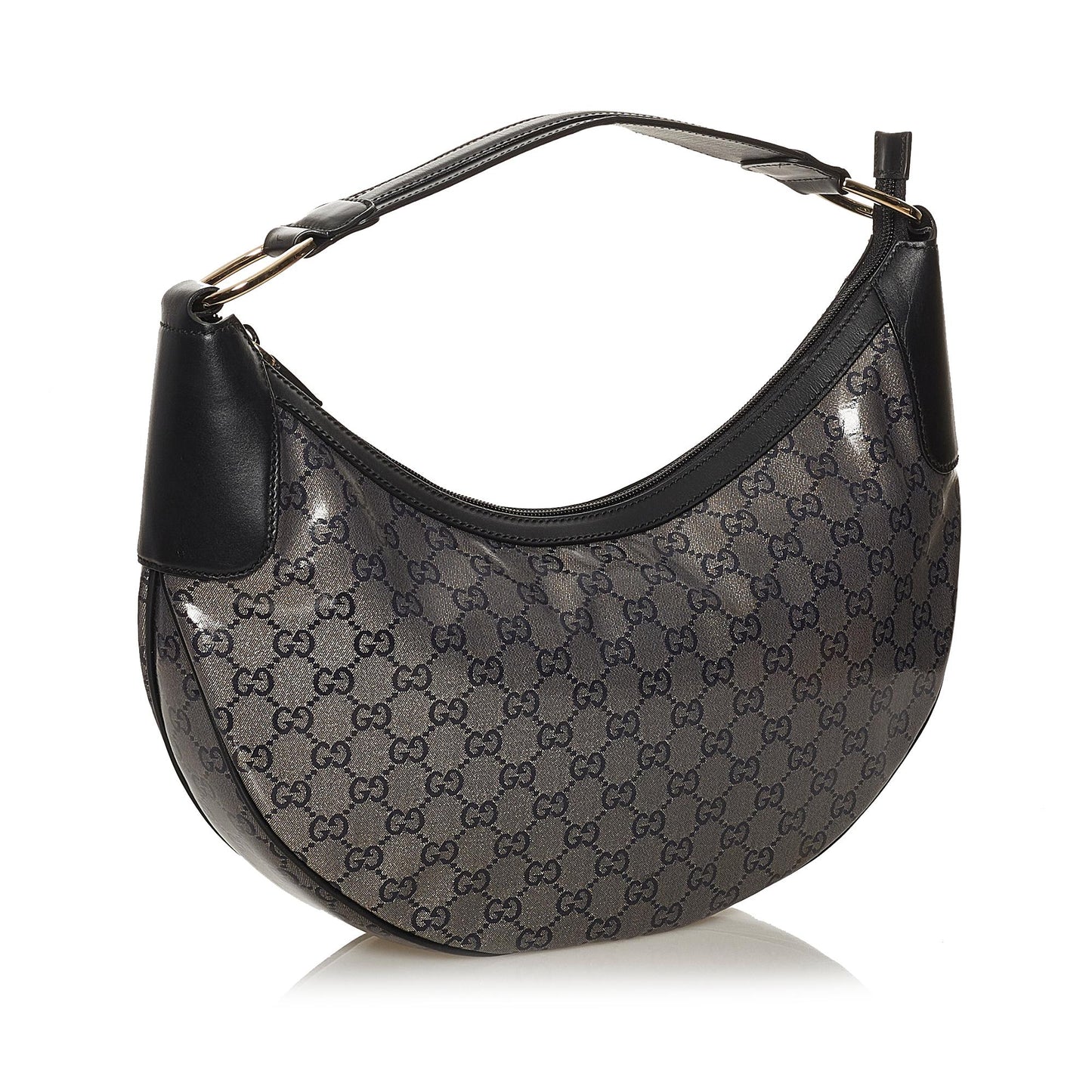 Gucci GG Crystal SHG Black Grey Shoulder Bag