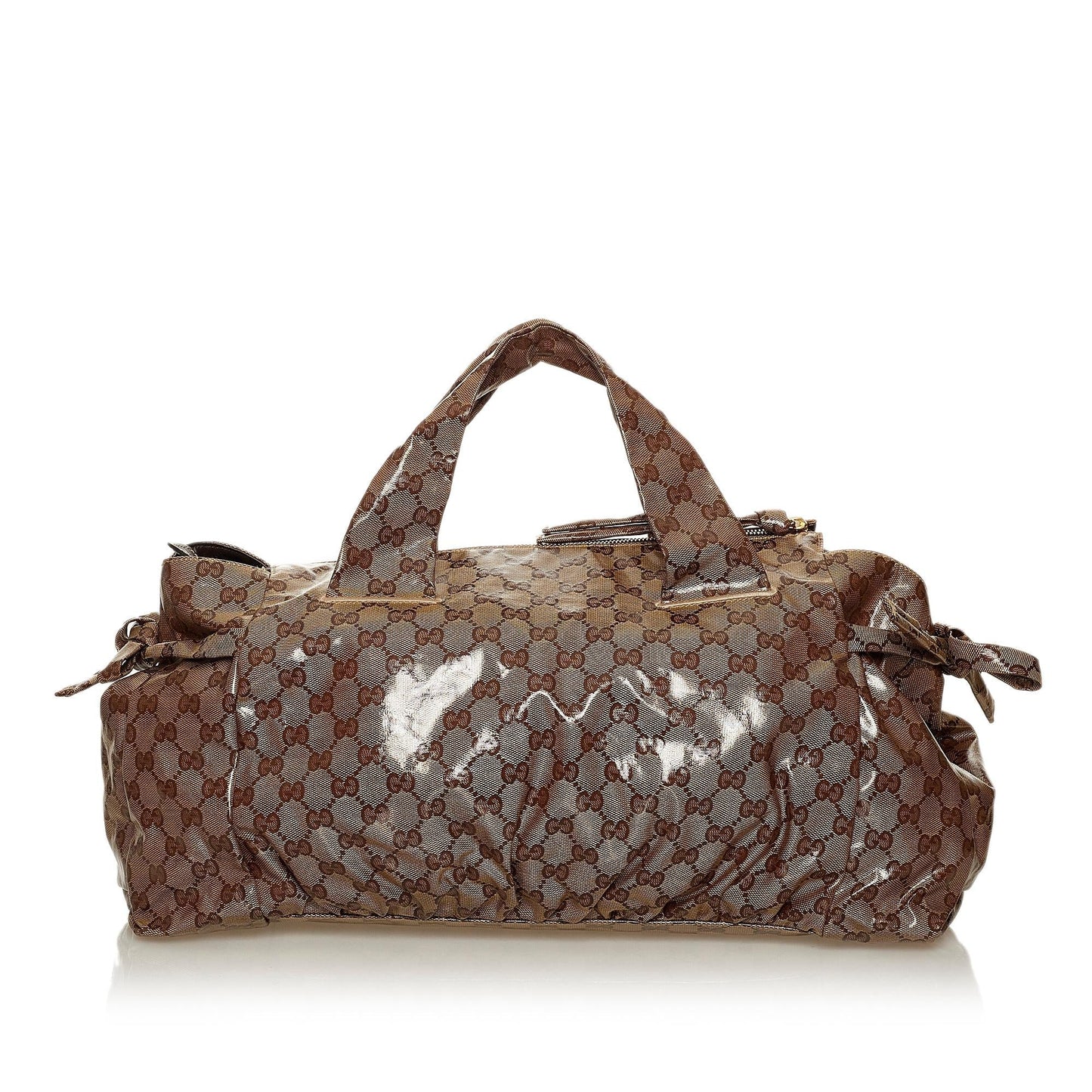 Gucci GG Crystal Hysteria SHG Brown Satchel Bag