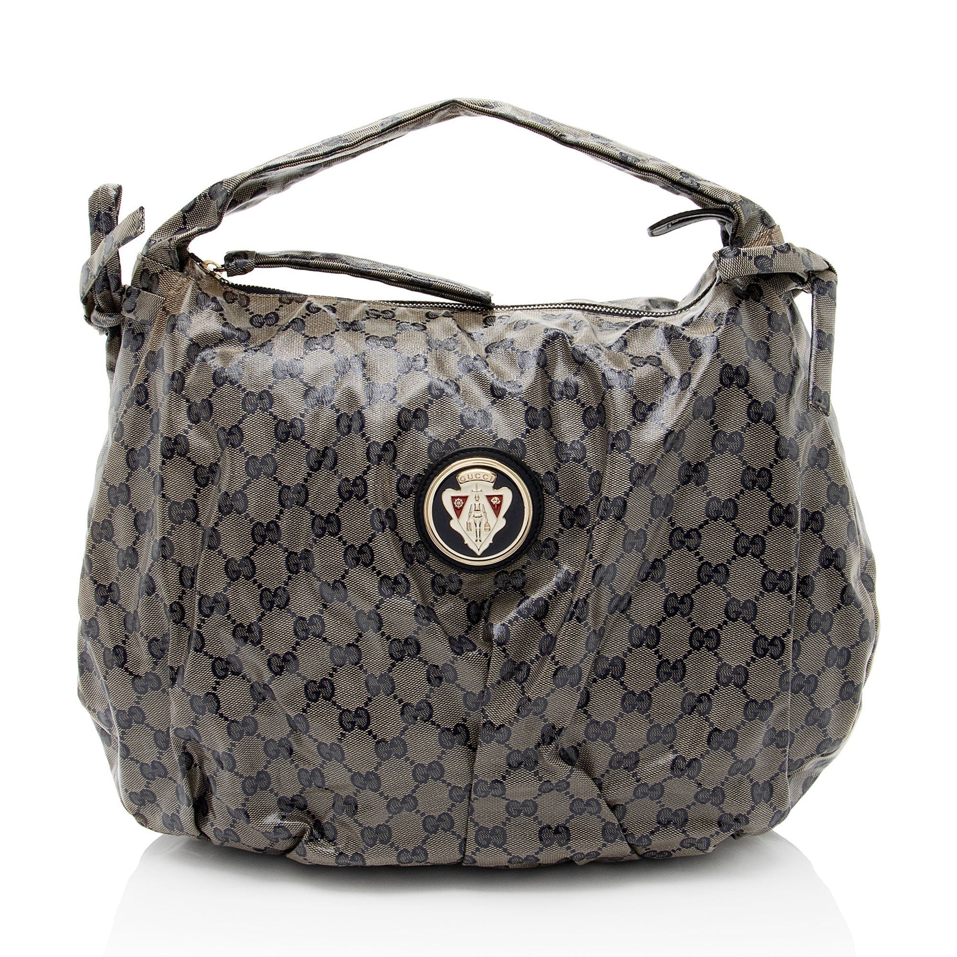 Gucci GG Crystal Hysteria Canvas Blue Shoulder Bag