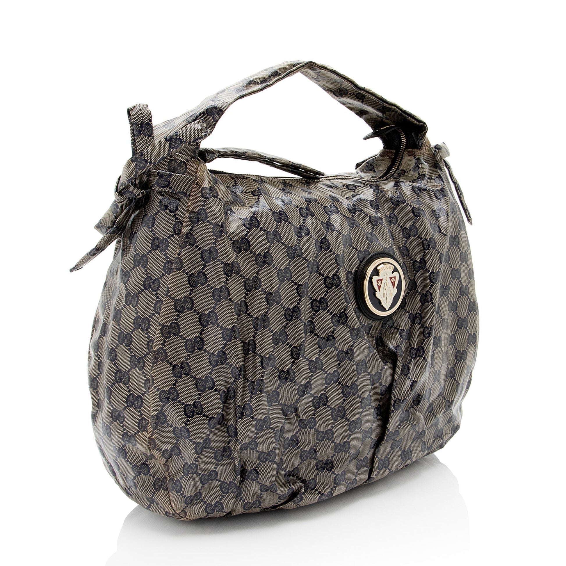 Gucci GG Crystal Hysteria Canvas Blue Shoulder Bag