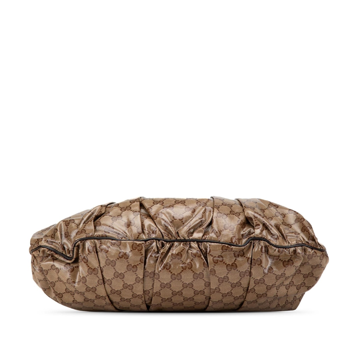 Gucci GG Crystal Hysteria Canvas Calf Brown Satchel Bag