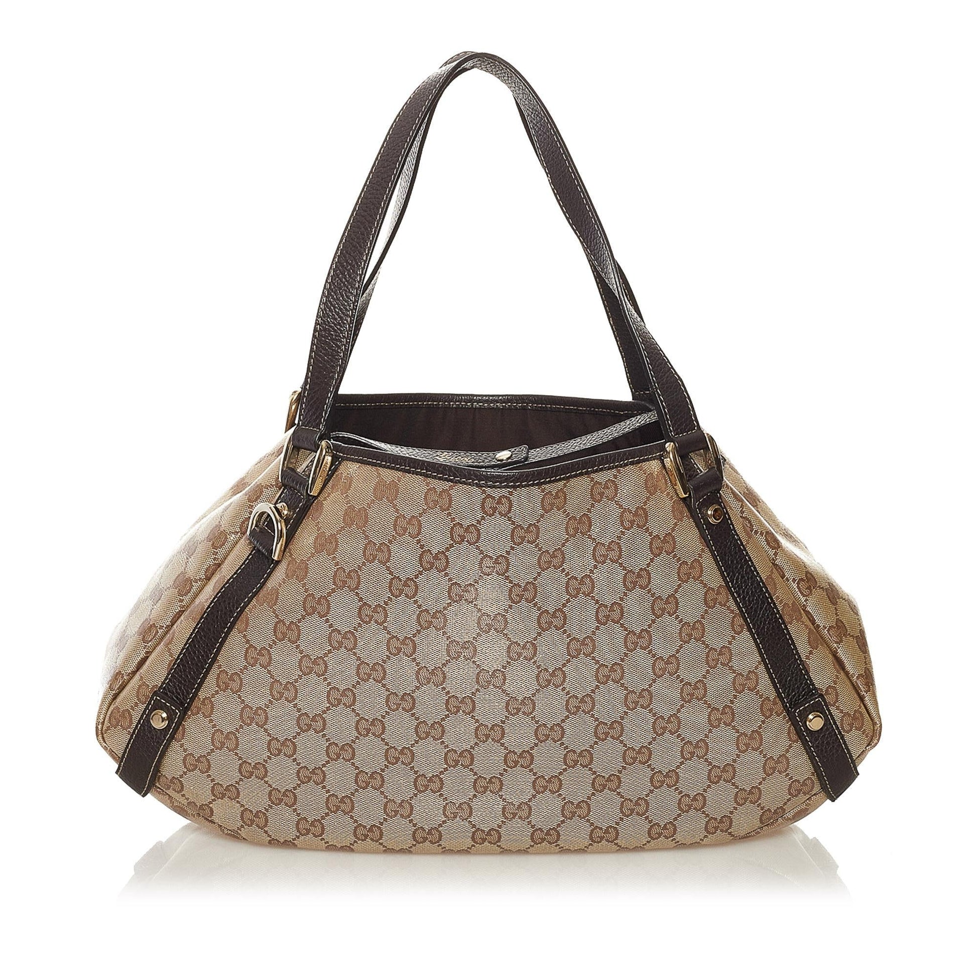 Gucci GG Crystal Pelham SHG Calf Brown Tote Bag