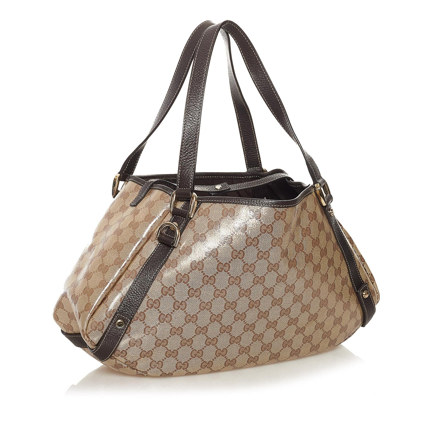 Gucci GG Crystal Pelham SHG Calf Brown Tote Bag