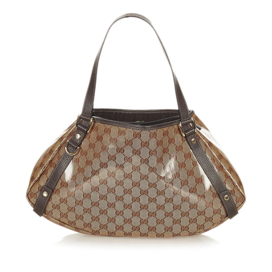 Gucci GG Crystal Pelham SHG-6dz1fV Calf Brown Tote Bag