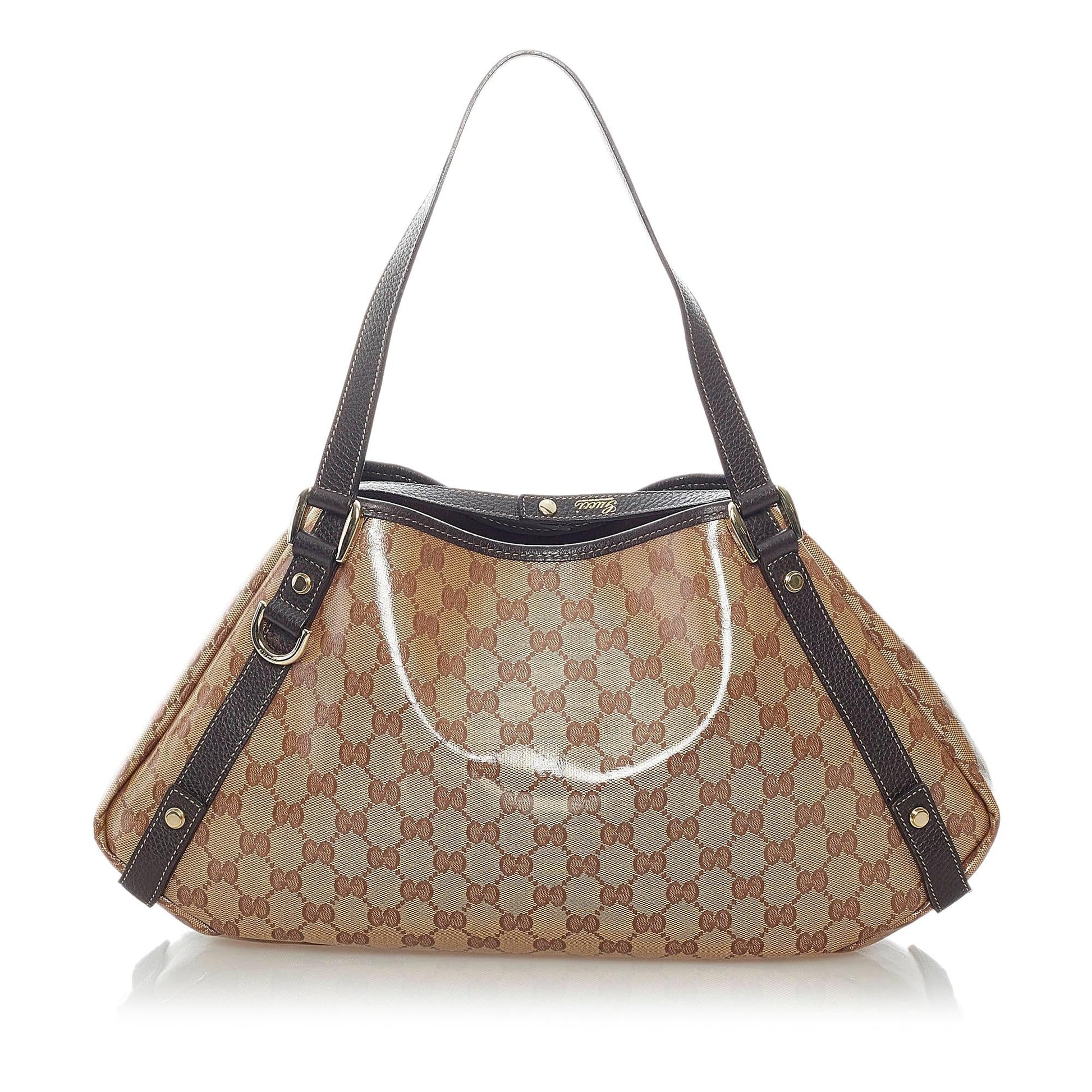 Gucci GG Crystal Pelham SHG-vFtcgC Brown Tote Bag