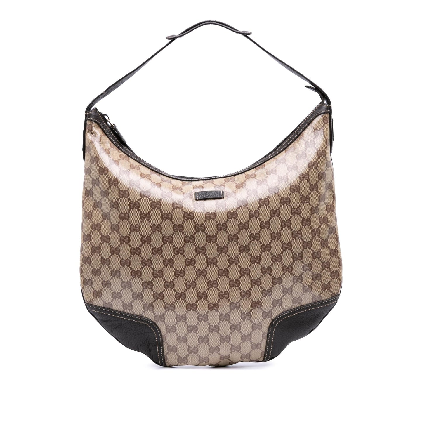 Gucci GG Crystal Princy Canvas Brown Shoulder Bag