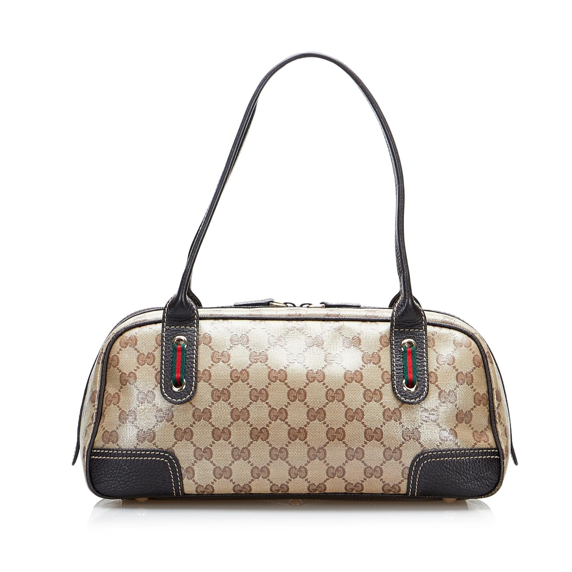 Gucci GG Crystal Princy SHG-FCTAX6 Canvas Brown Shoulder Bag
