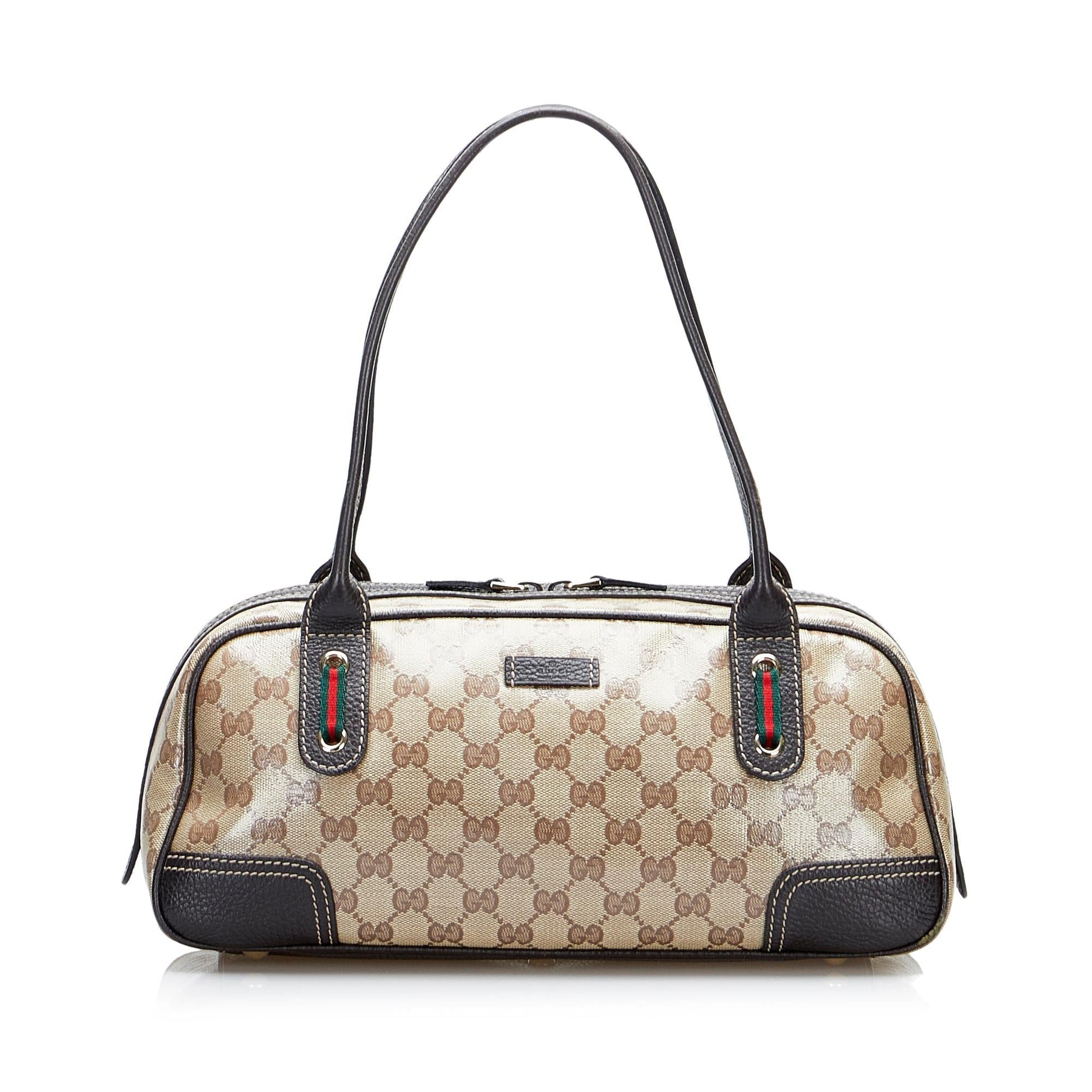 Gucci GG Crystal Princy SHG-FCTAX6 Canvas Brown Shoulder Bag
