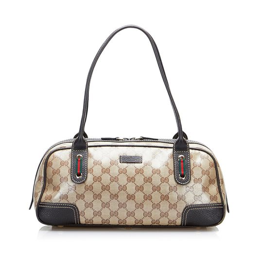 Gucci GG Crystal Princy SHG-FCTAX6 Canvas Brown Shoulder Bag