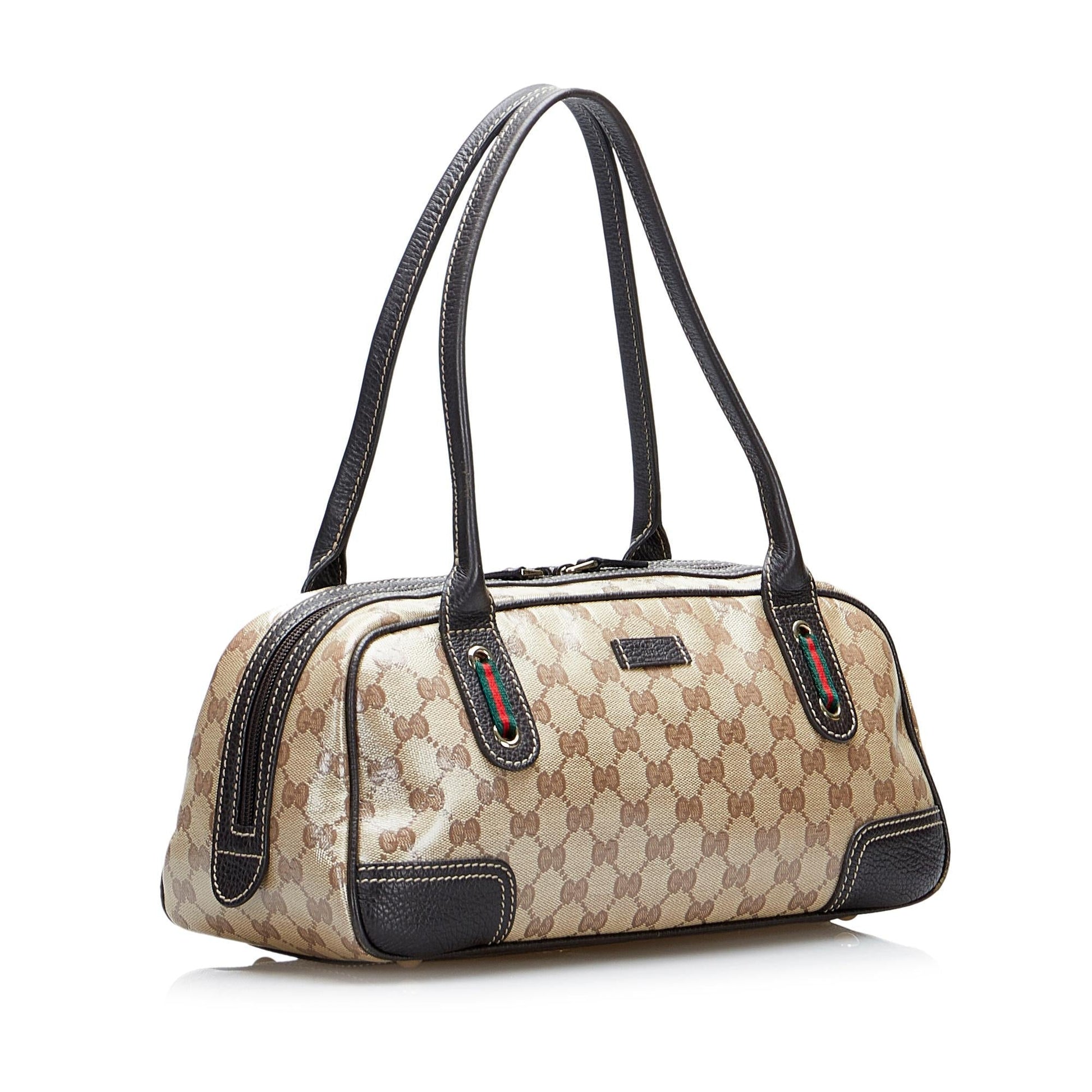 Gucci GG Crystal Princy SHG-FCTAX6 Canvas Brown Shoulder Bag