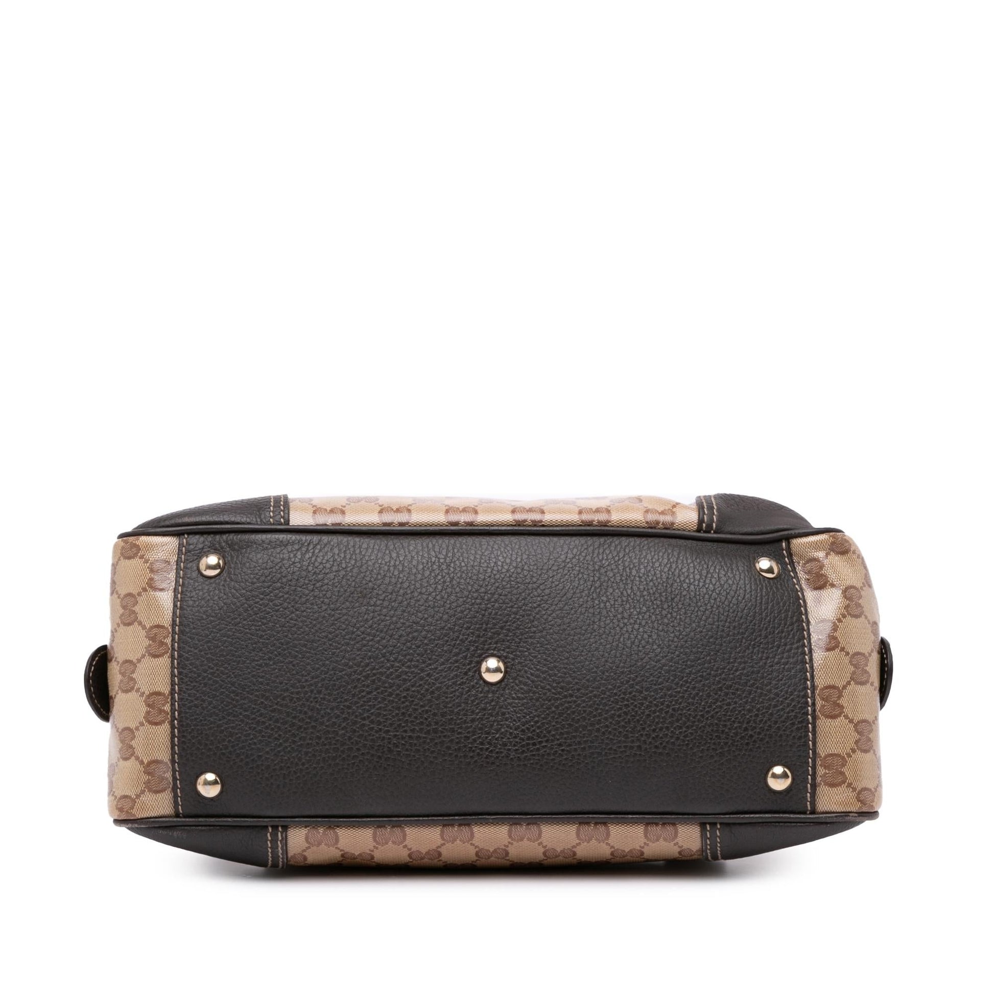 Gucci GG Crystal Princy Canvas Brown Shoulder Bag Shoulder Bag