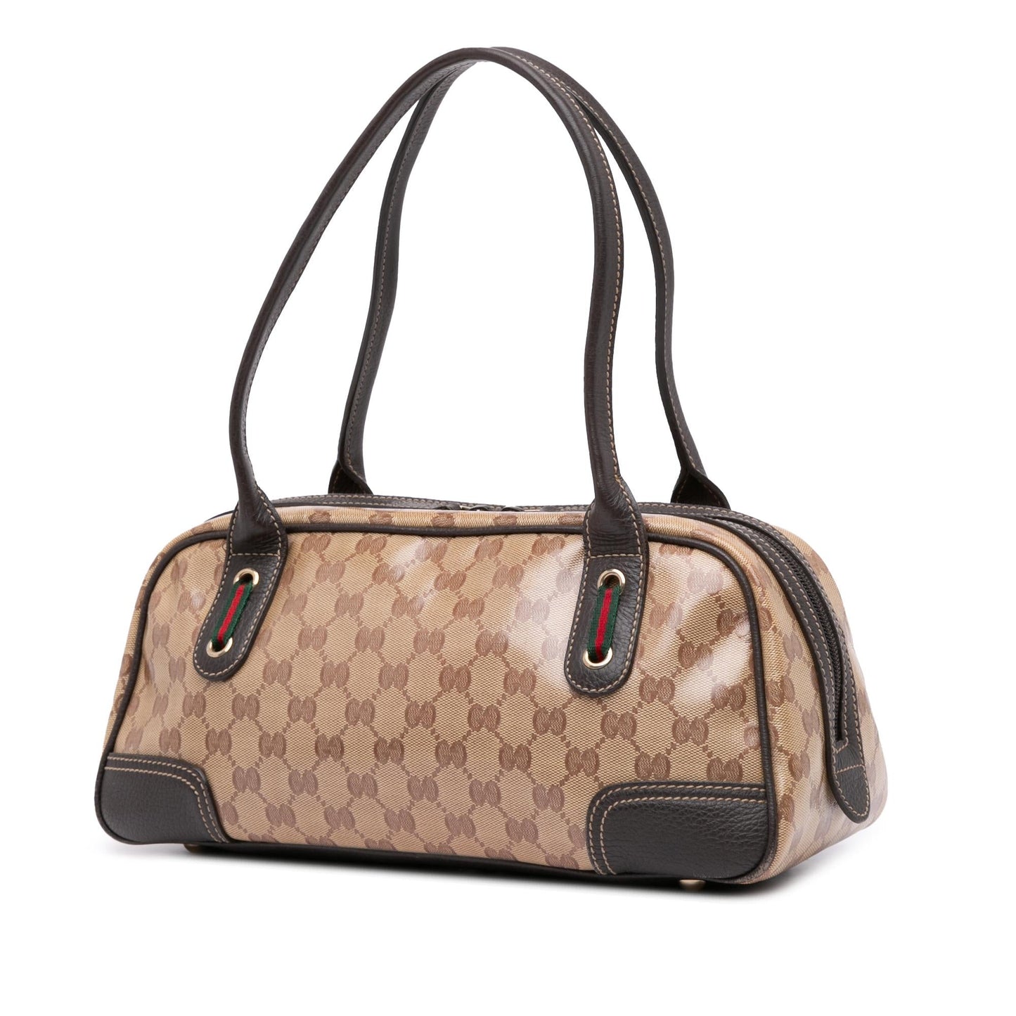 Gucci GG Crystal Princy Canvas Brown Shoulder Bag Shoulder Bag