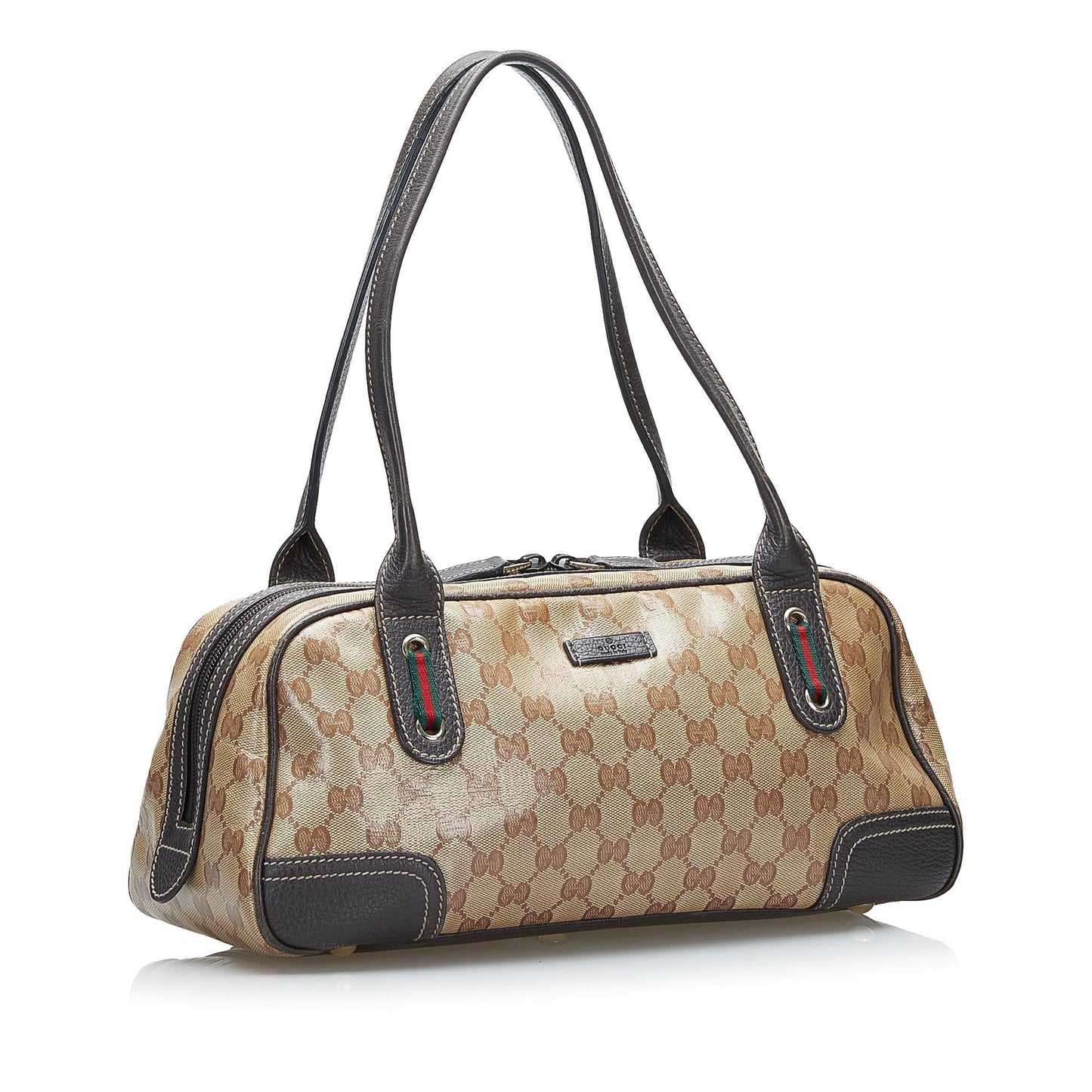 Gucci GG Crystal Princy SHG Canvas Brown Shoulder Bag
