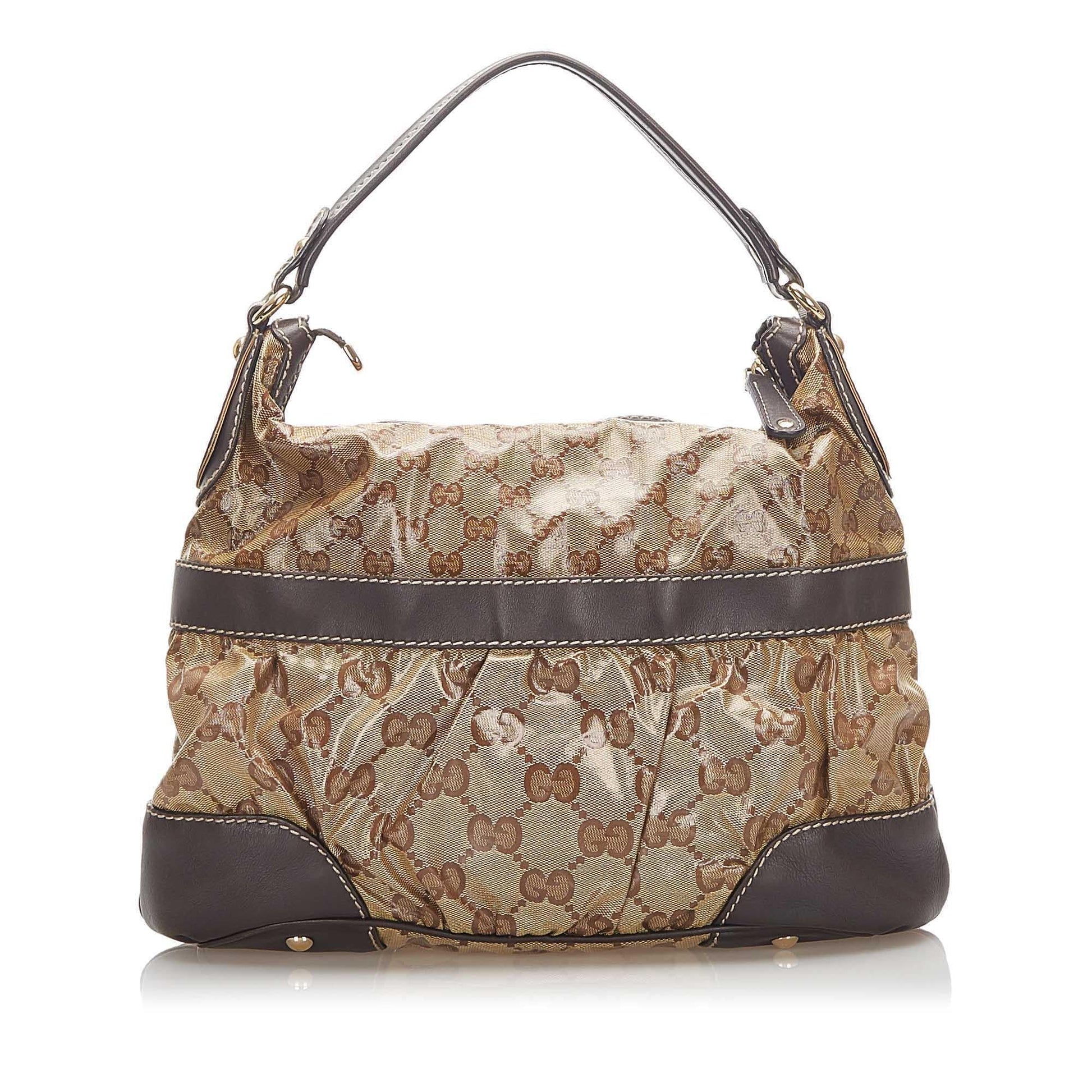 Gucci GG Crystal SHG Brown Shoulder Bag Bag Shg