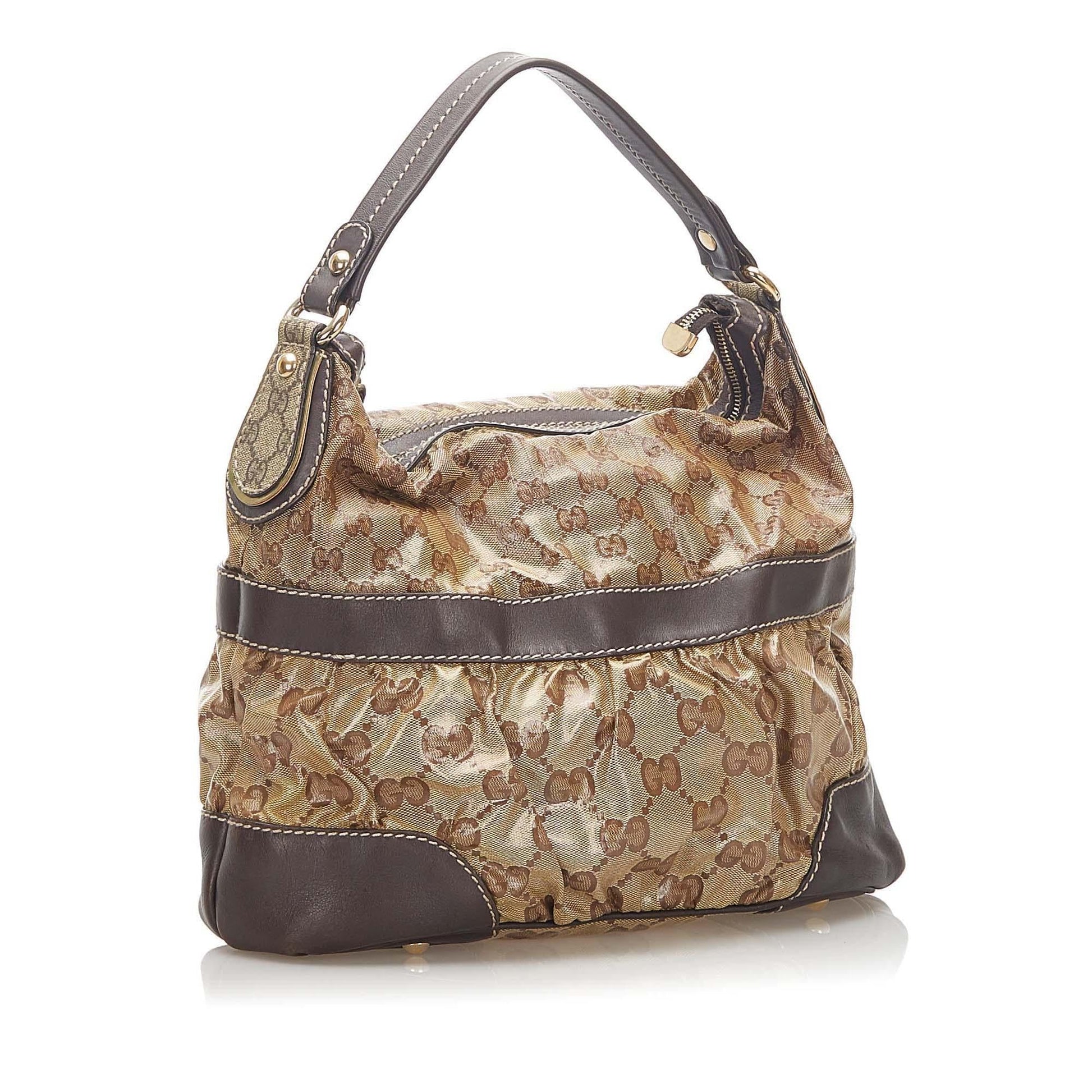 Gucci GG Crystal SHG Brown Shoulder Bag Bag Shg