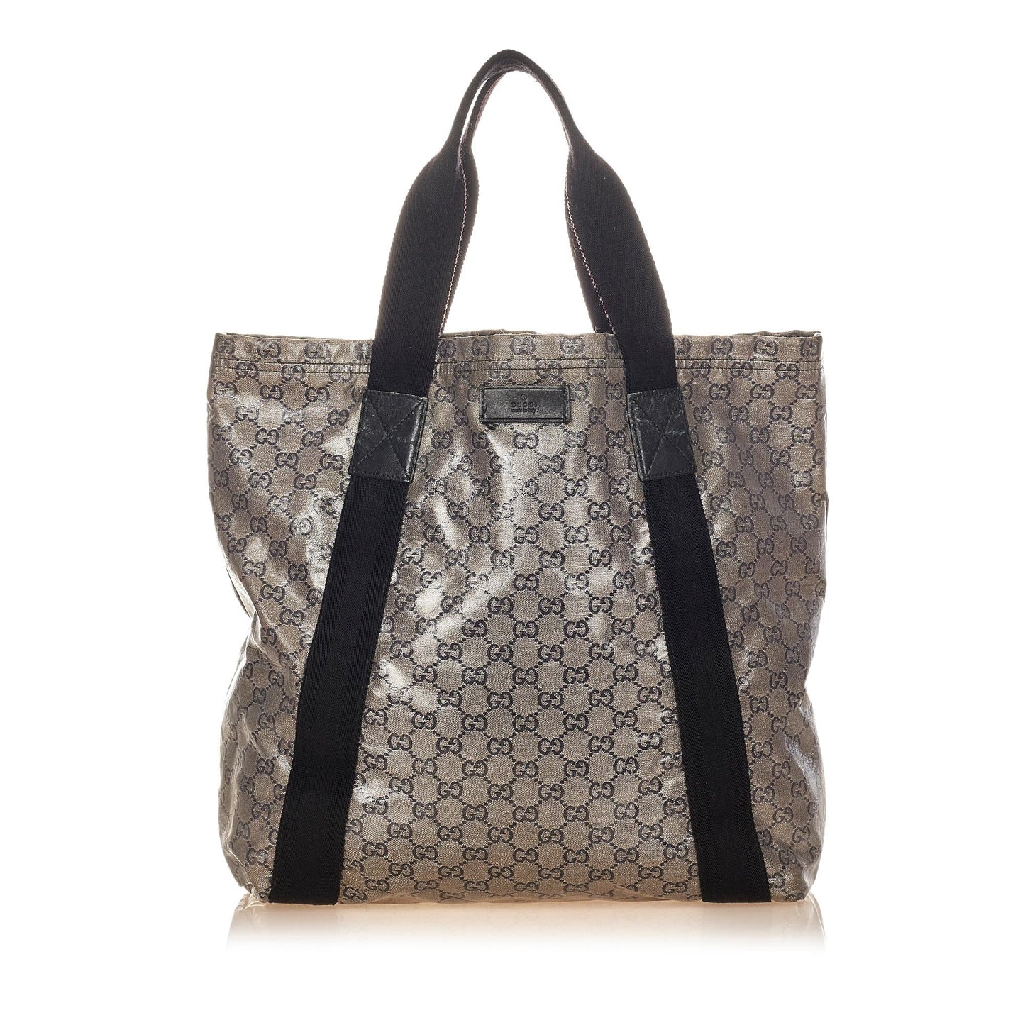 Gucci GG Crystal SHG Black Brown Tote Bag