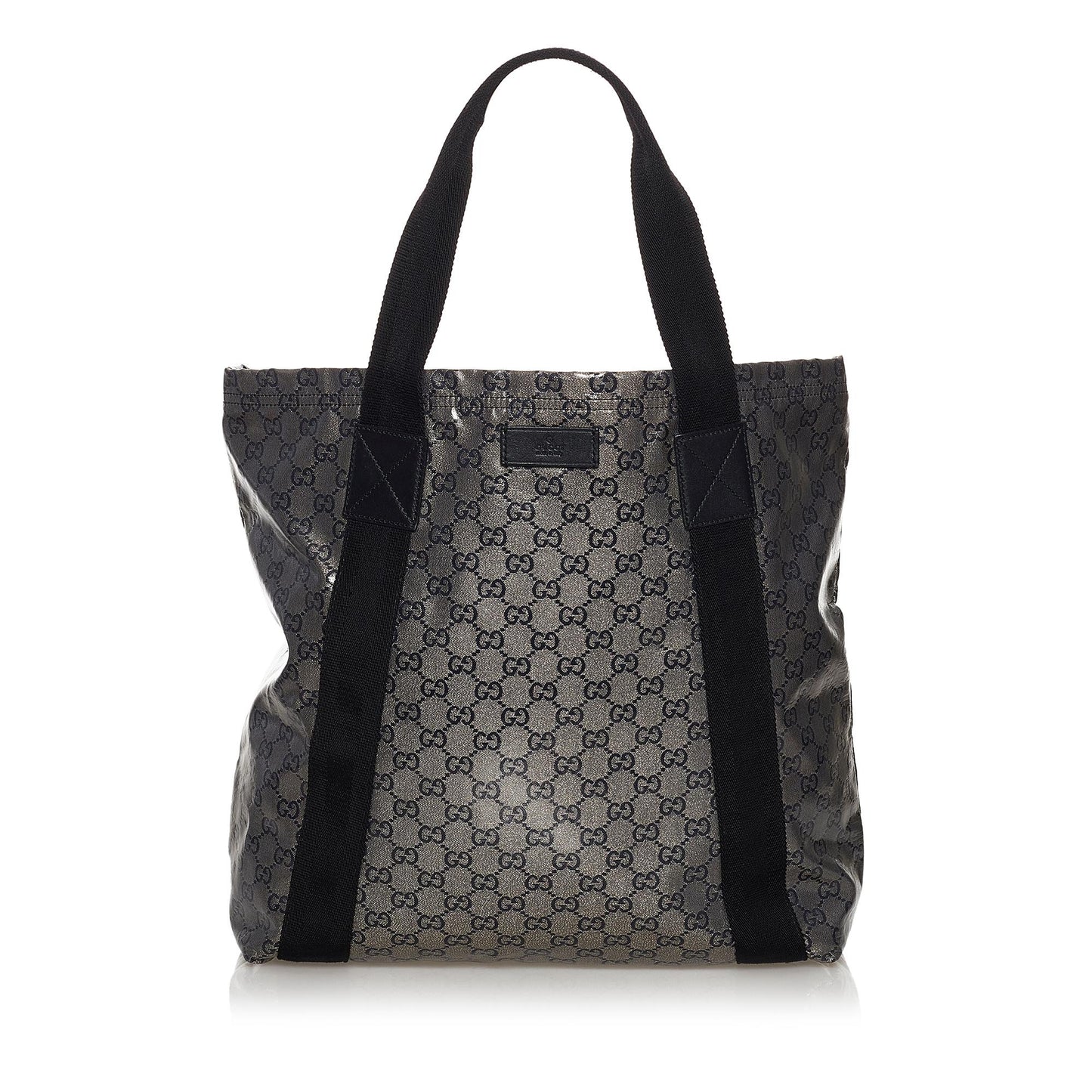 Gucci GG Crystal SHG Calf Black Grey Tote Bag