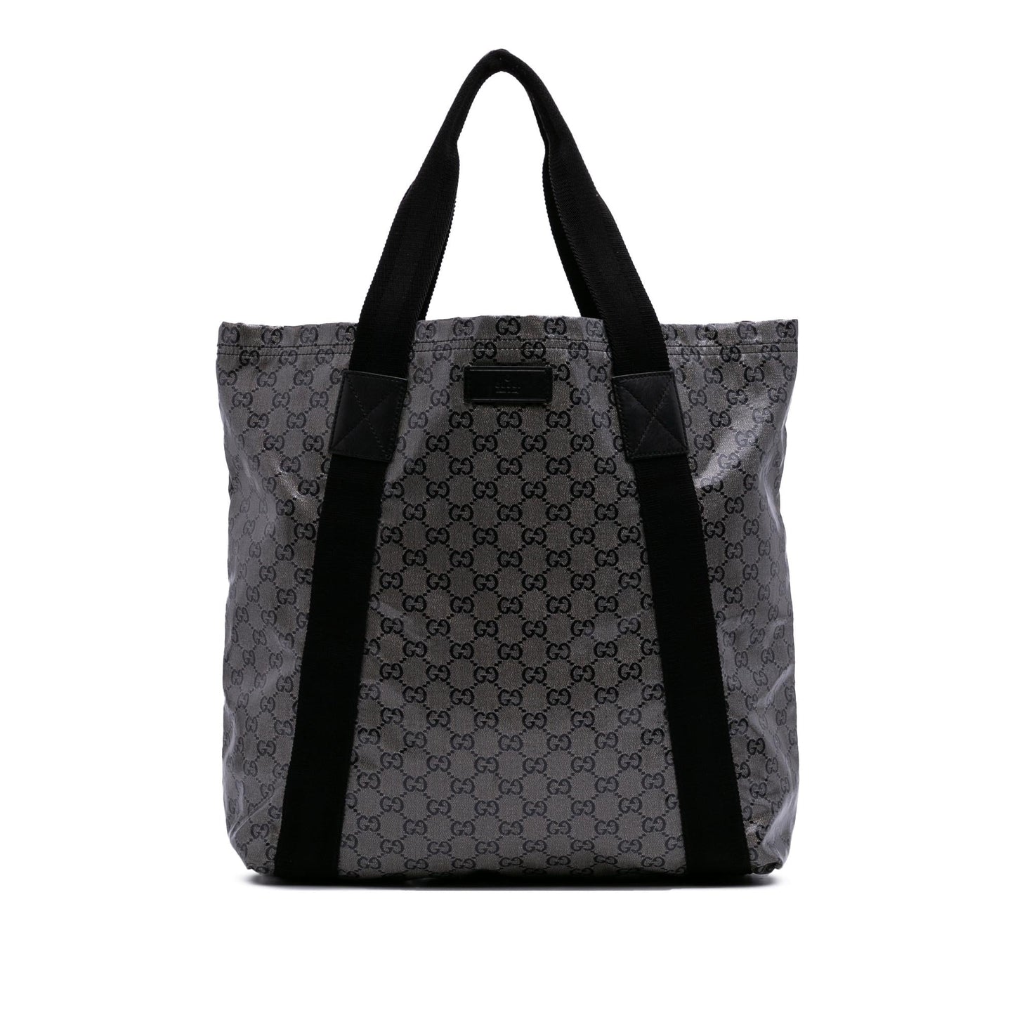 Gucci GG Crystal Web Canvas Grey Tote Bag
