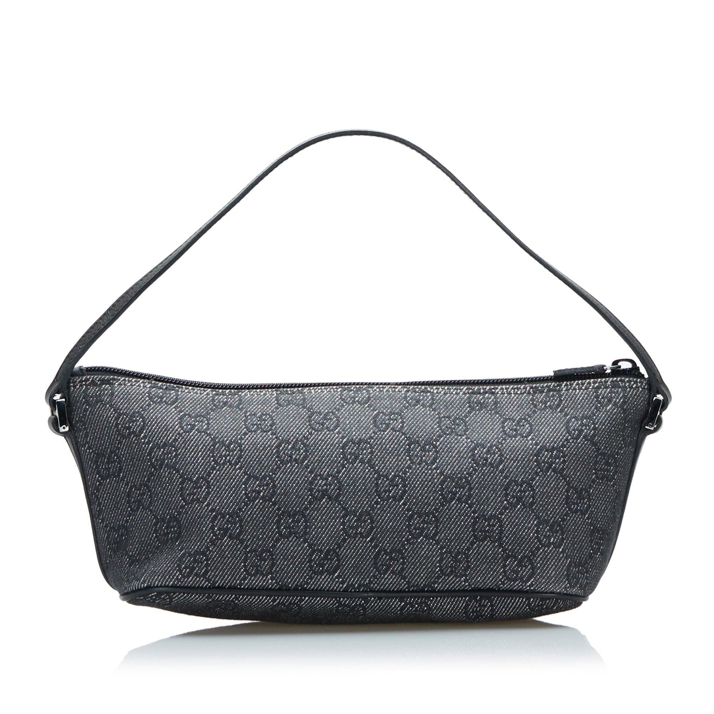 Gucci GG Boat Baguette SHG-CGZkjD Denim Calf Grey Handbag