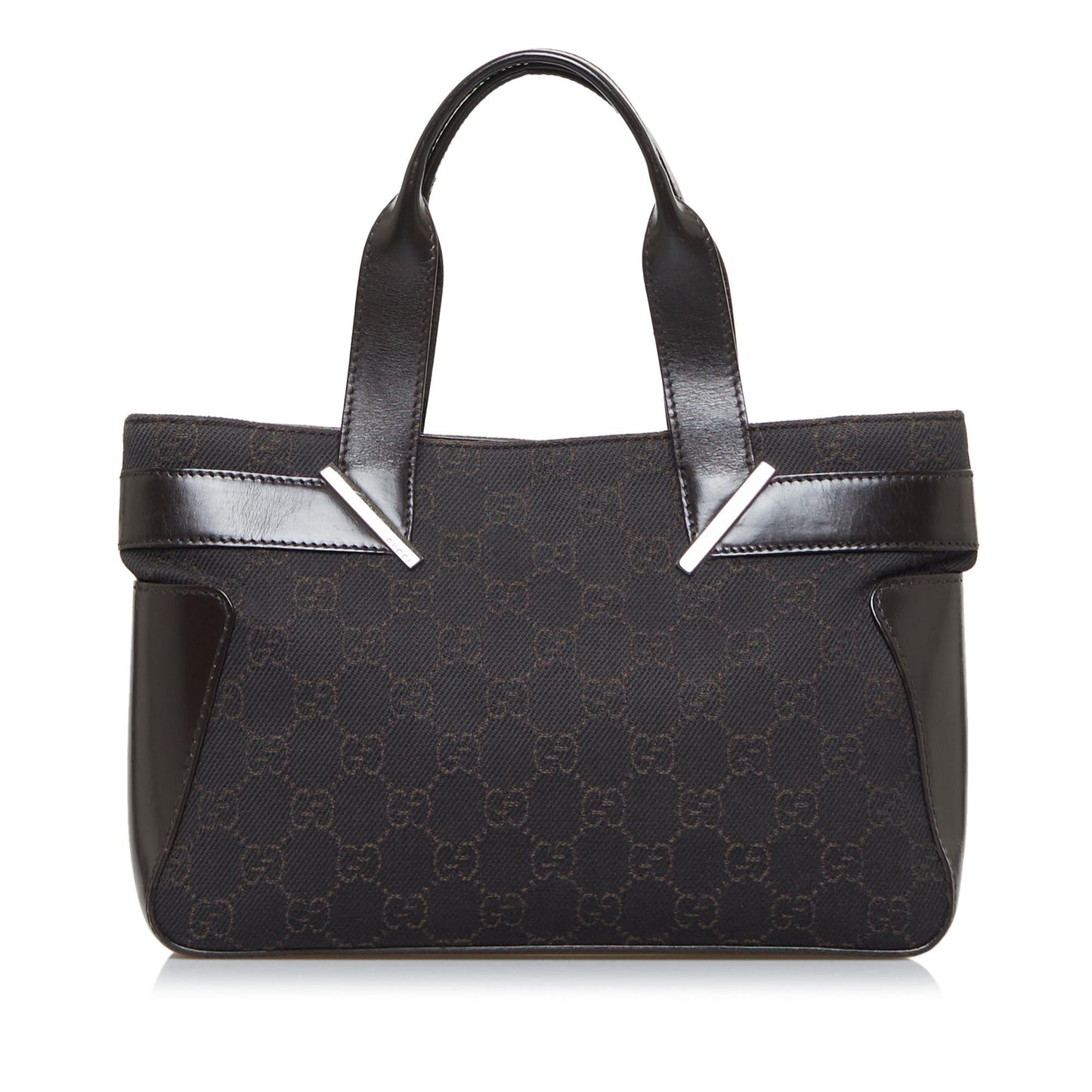 Gucci GG SHG-RcMhnF Denim Brown Satchel Bag