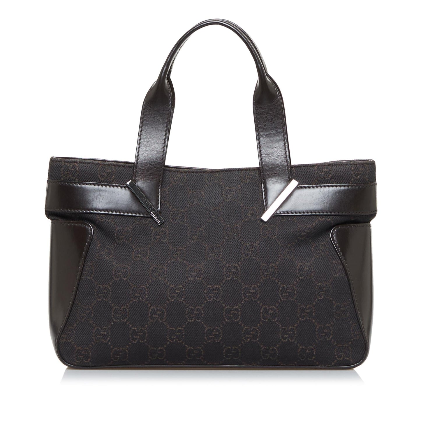 Gucci GG SHG-RcMhnF Denim Brown Satchel Bag