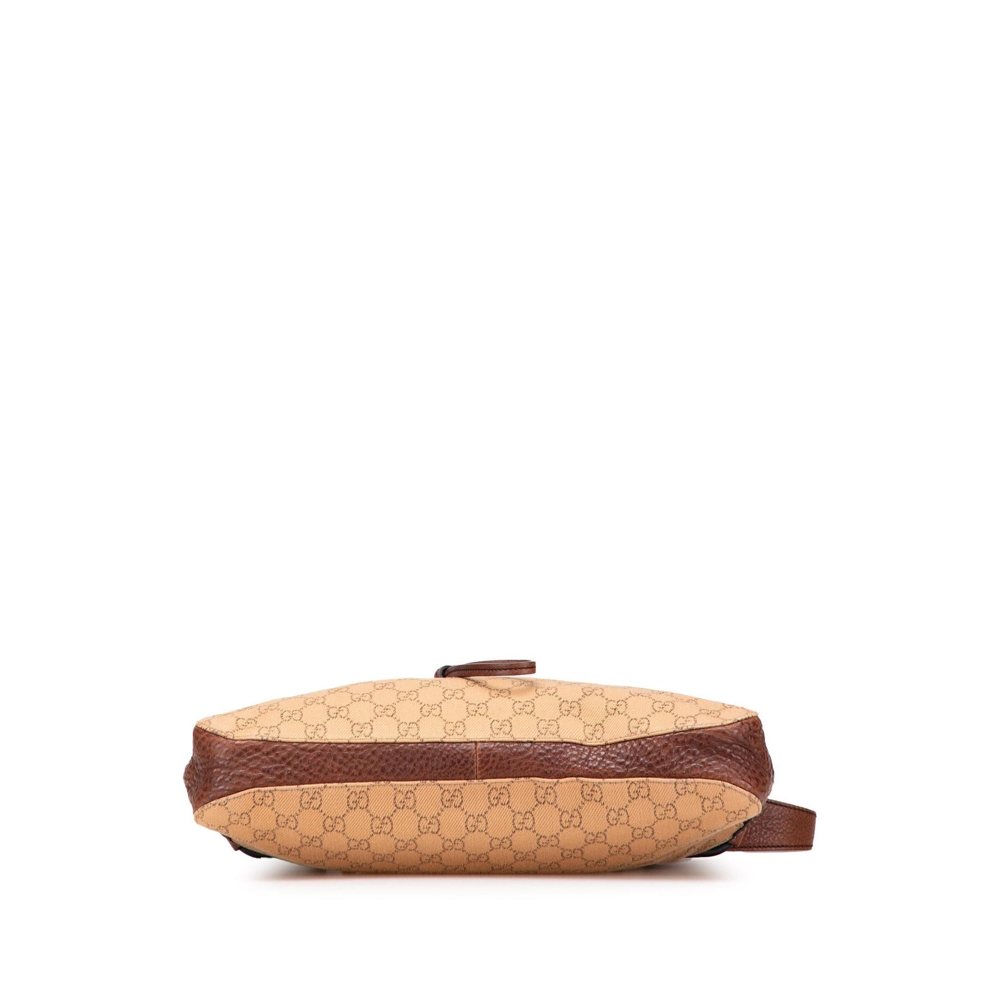 Gucci GG Horsebit Denim Calf Brown Shoulder Bag