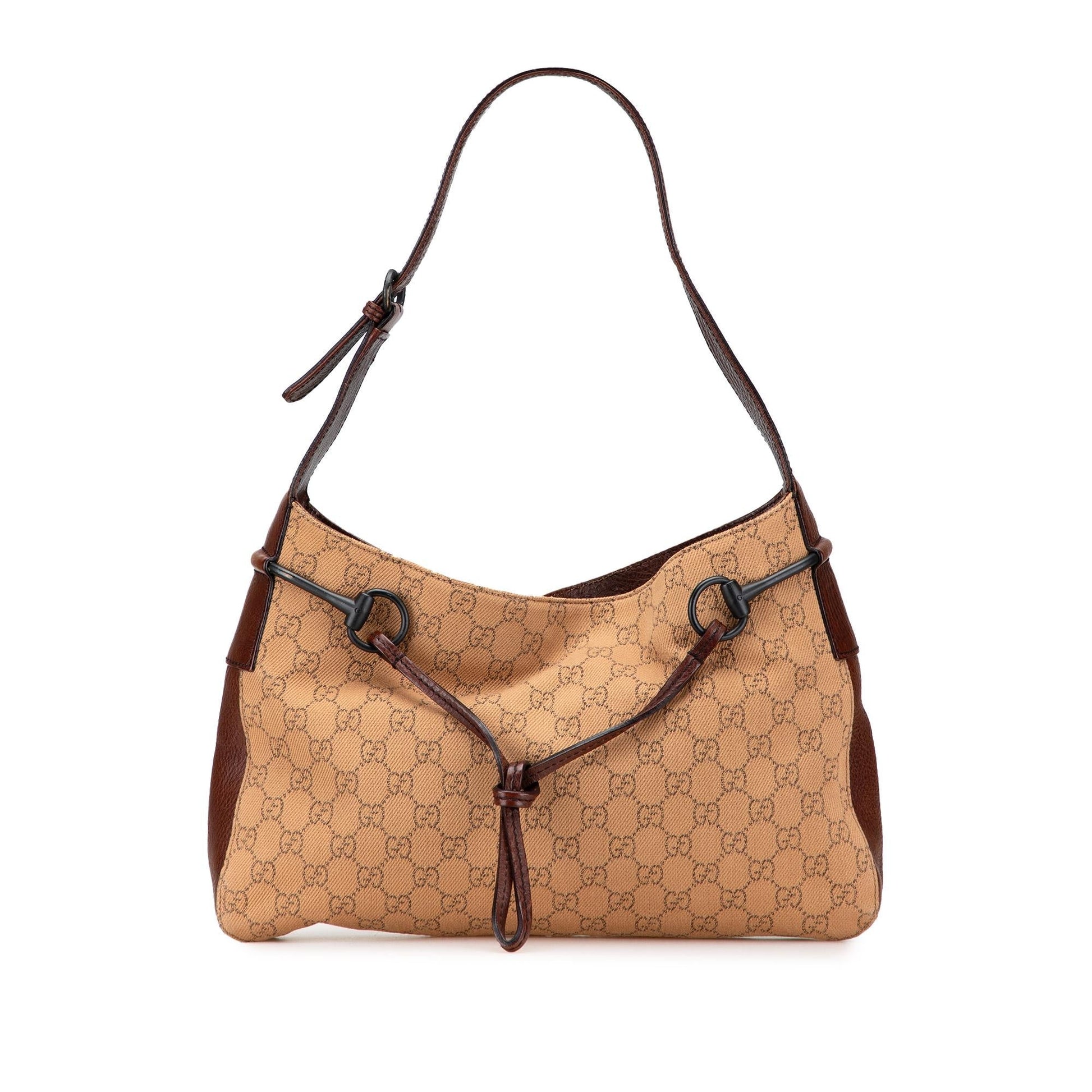 Gucci GG Horsebit Denim Shoulder Bag