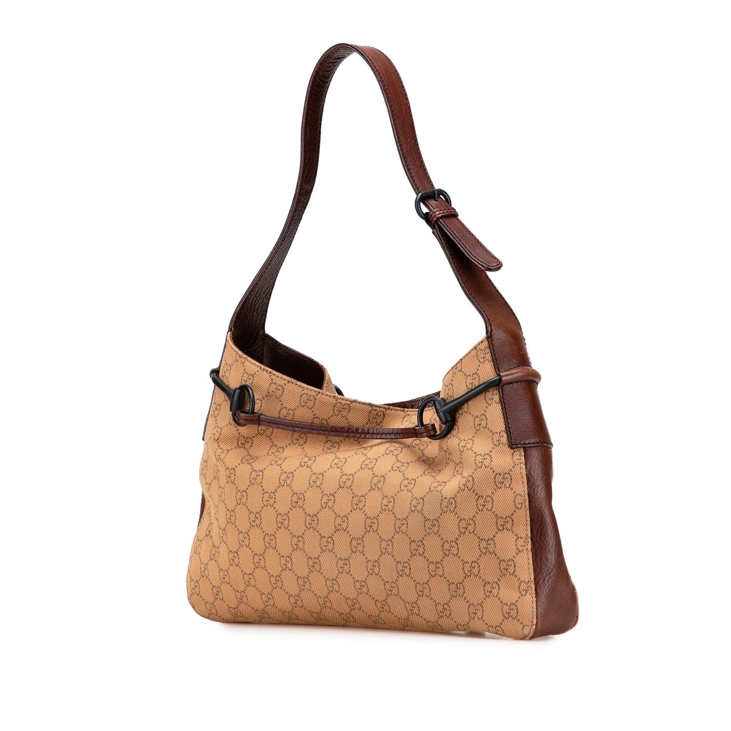 Gucci GG Horsebit Denim Shoulder Bag