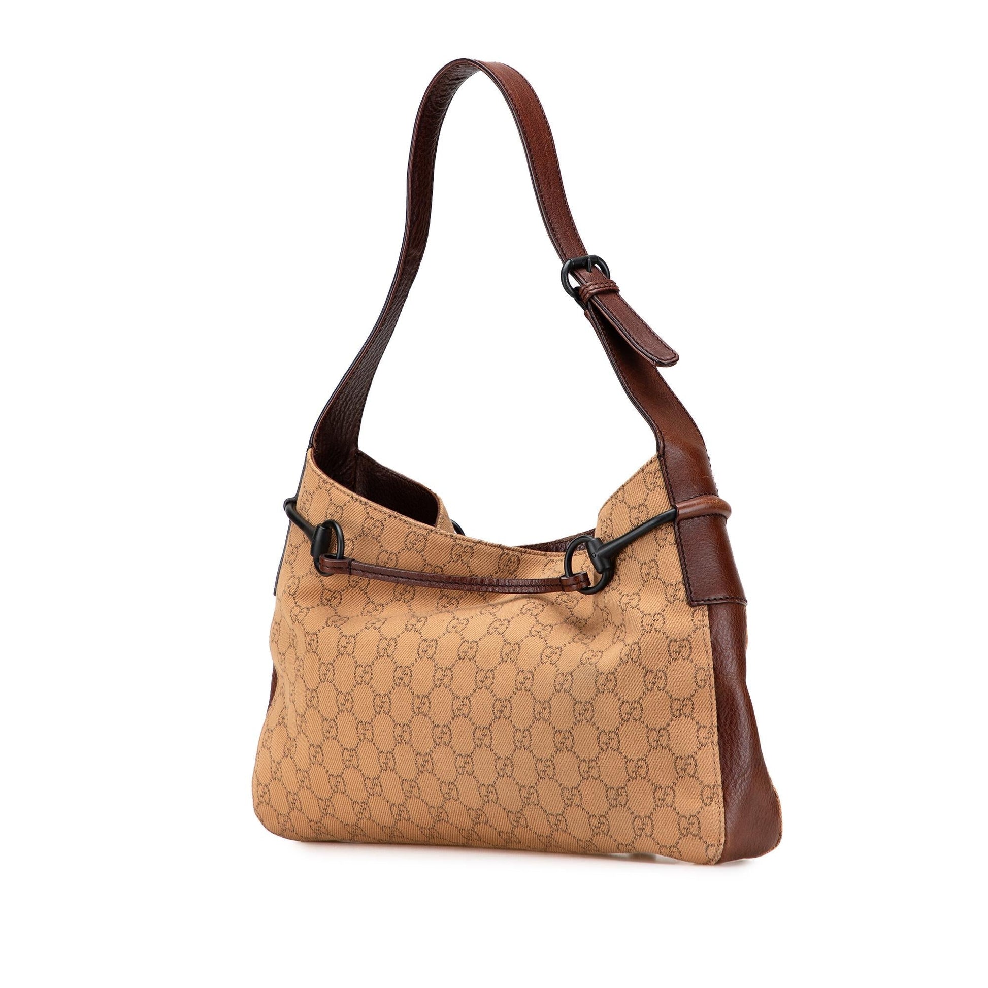 Gucci GG Horsebit Denim Shoulder Bag