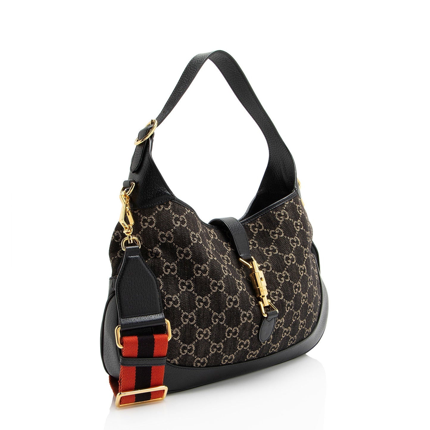 Gucci GG Jackie Denim Medium Shoulder Bag