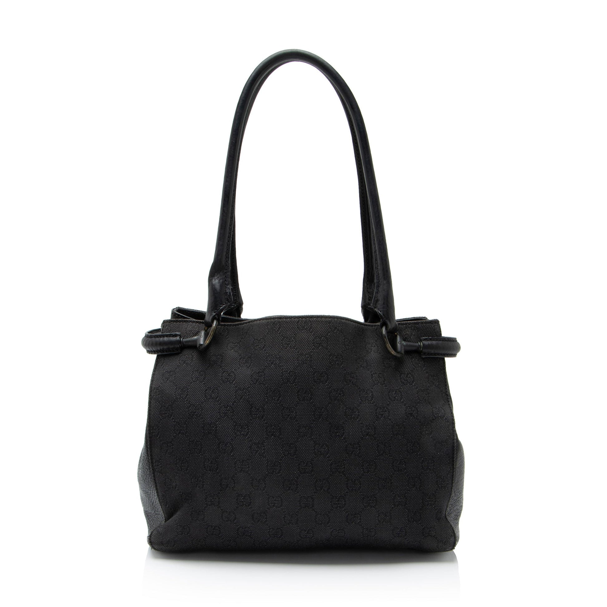 Gucci GG Square Leather Denim Tote Bag