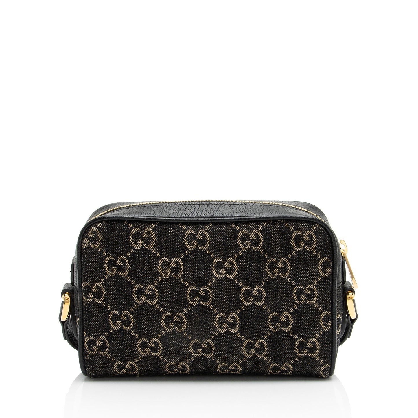 Gucci GG Ophidia Leather Denim Black Mini Crossbody Bag