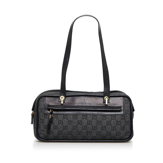 Gucci GG SHG-PBERuM Denim Grey Shoulder Bag