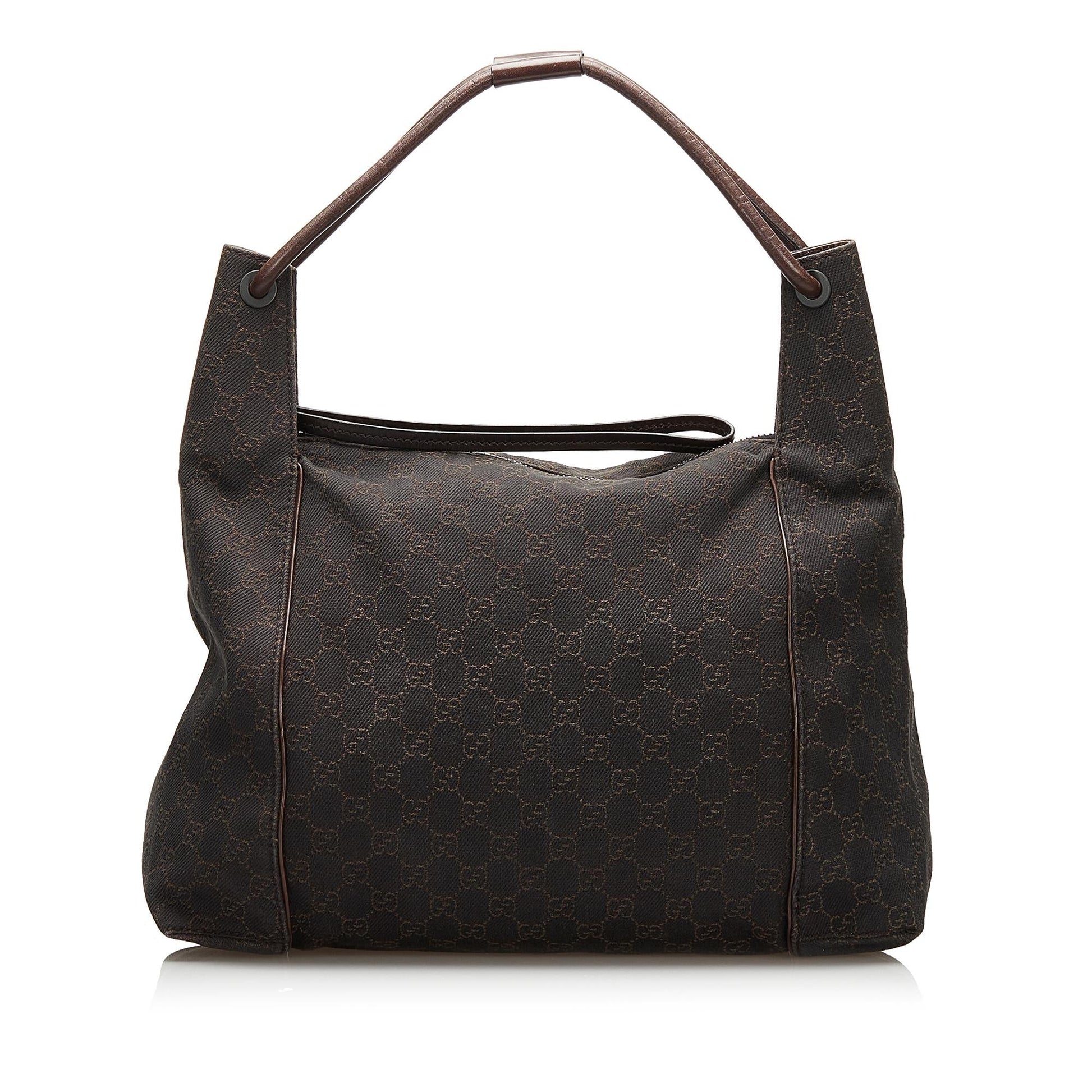 Gucci GG SHG Denim Brown Tote Bag