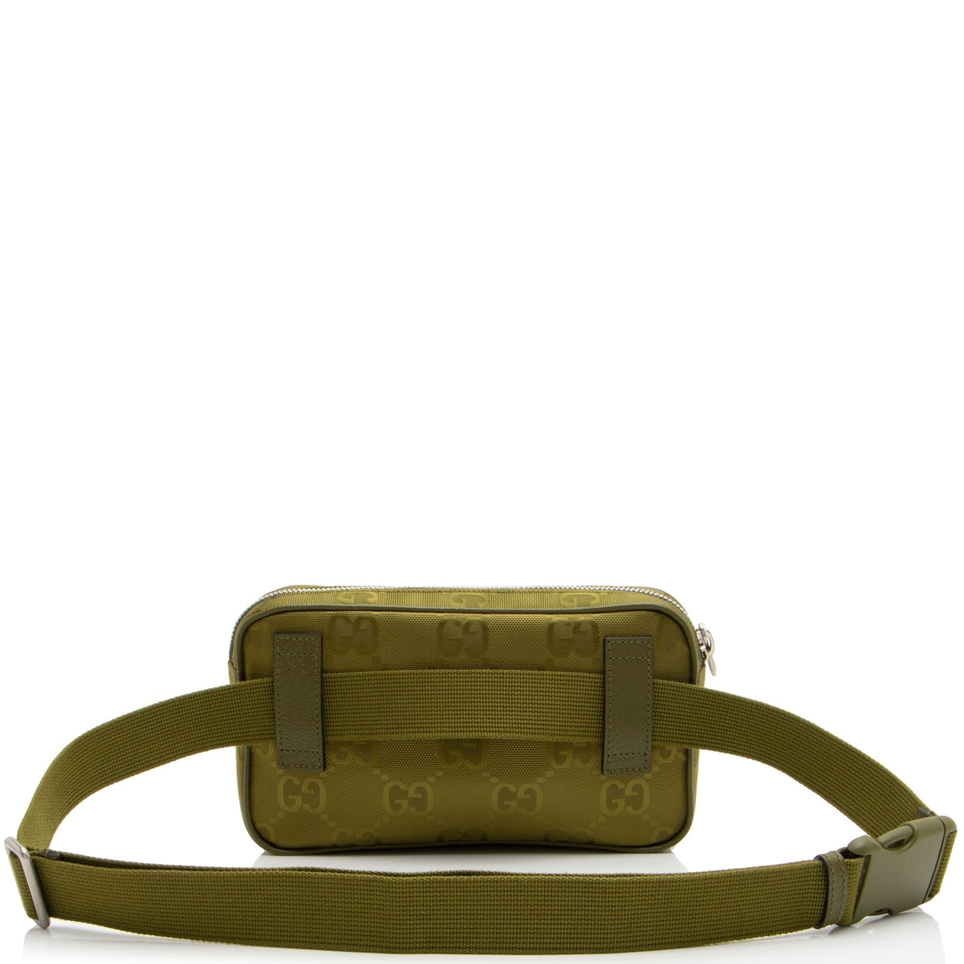 Gucci GG Econyl Off Grid Belt Leather Nylon Green Accessory