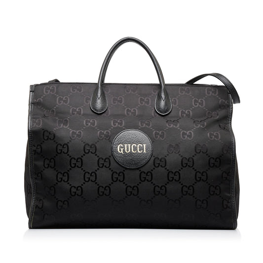 Gucci GG Econyl Off Grid Convertible Nylon Black Tote Bag